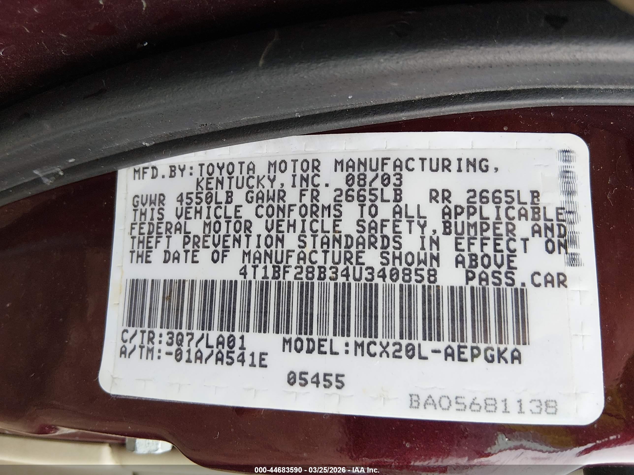 TOYOTA AVALON image 9