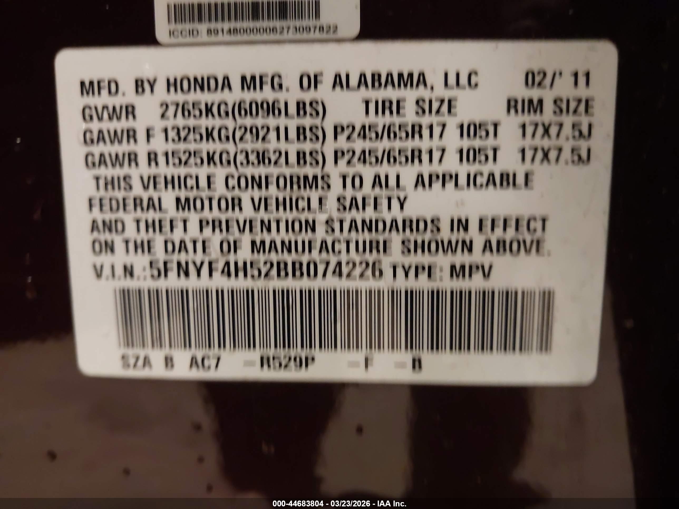 HONDA PILOT image 9