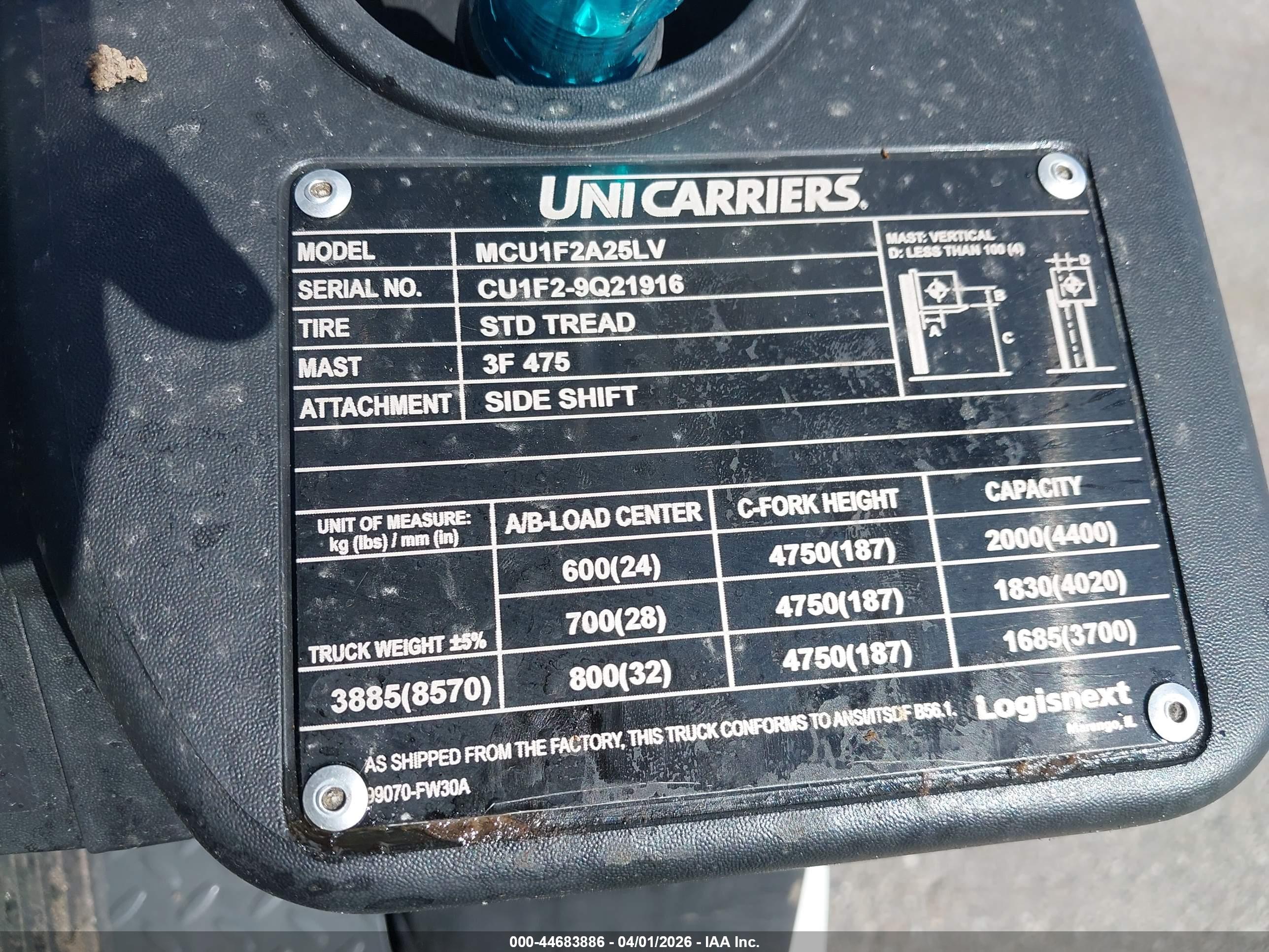 UNICARRIERS FORKLIFT image 9