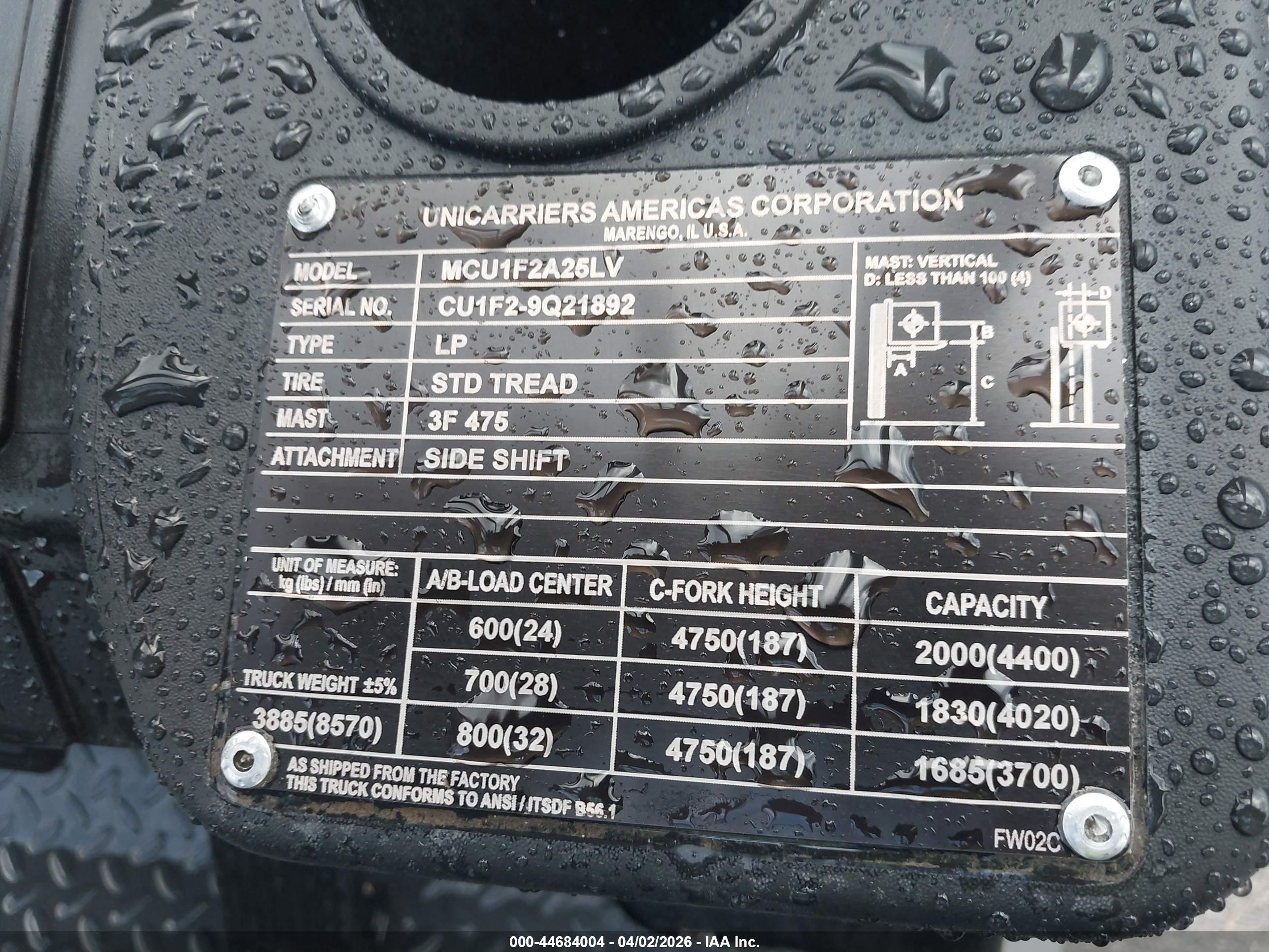 UNICARRIERS FORKLIFT image 9