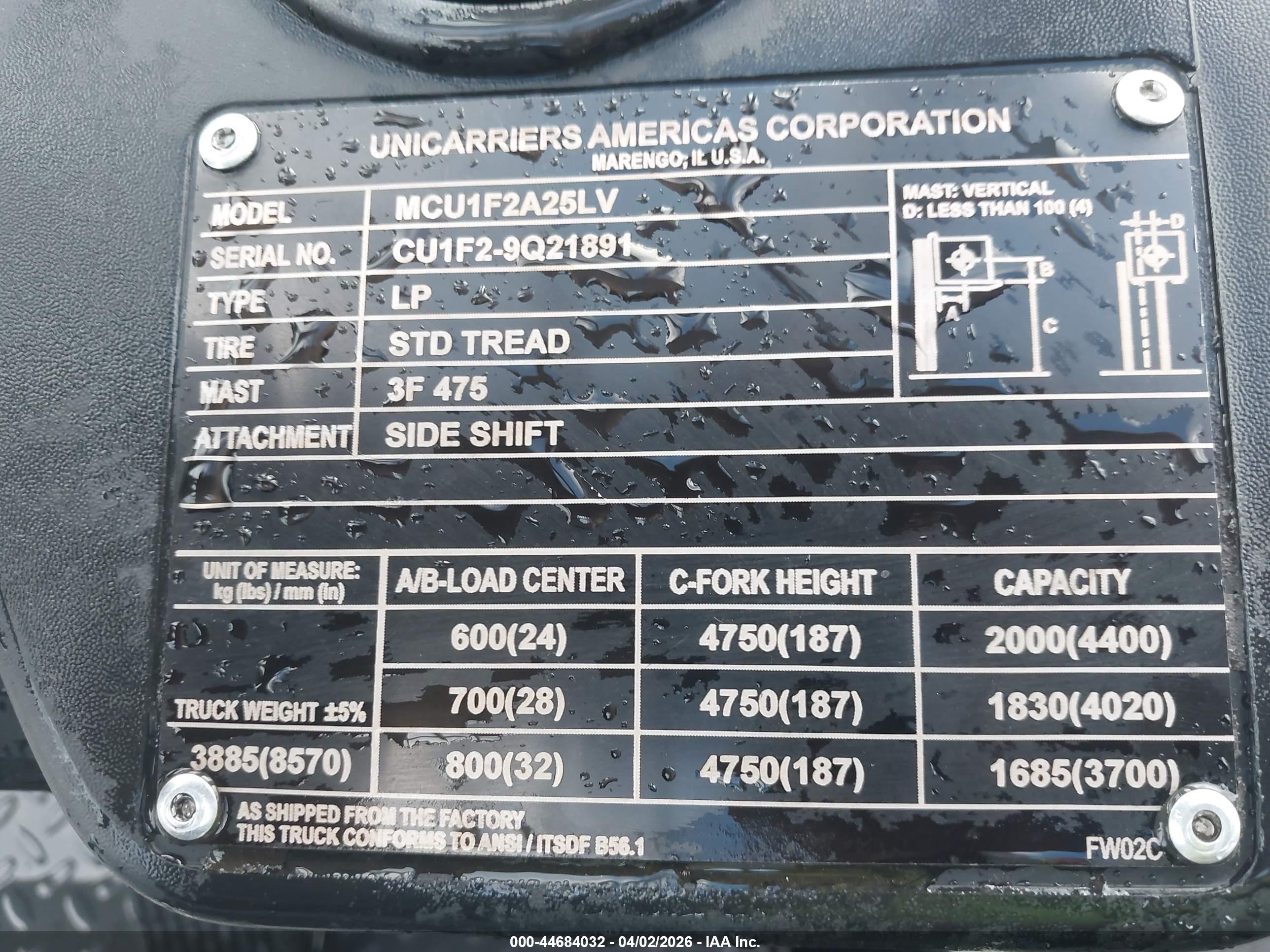 UNICARRIERS FORKLIFT image 9