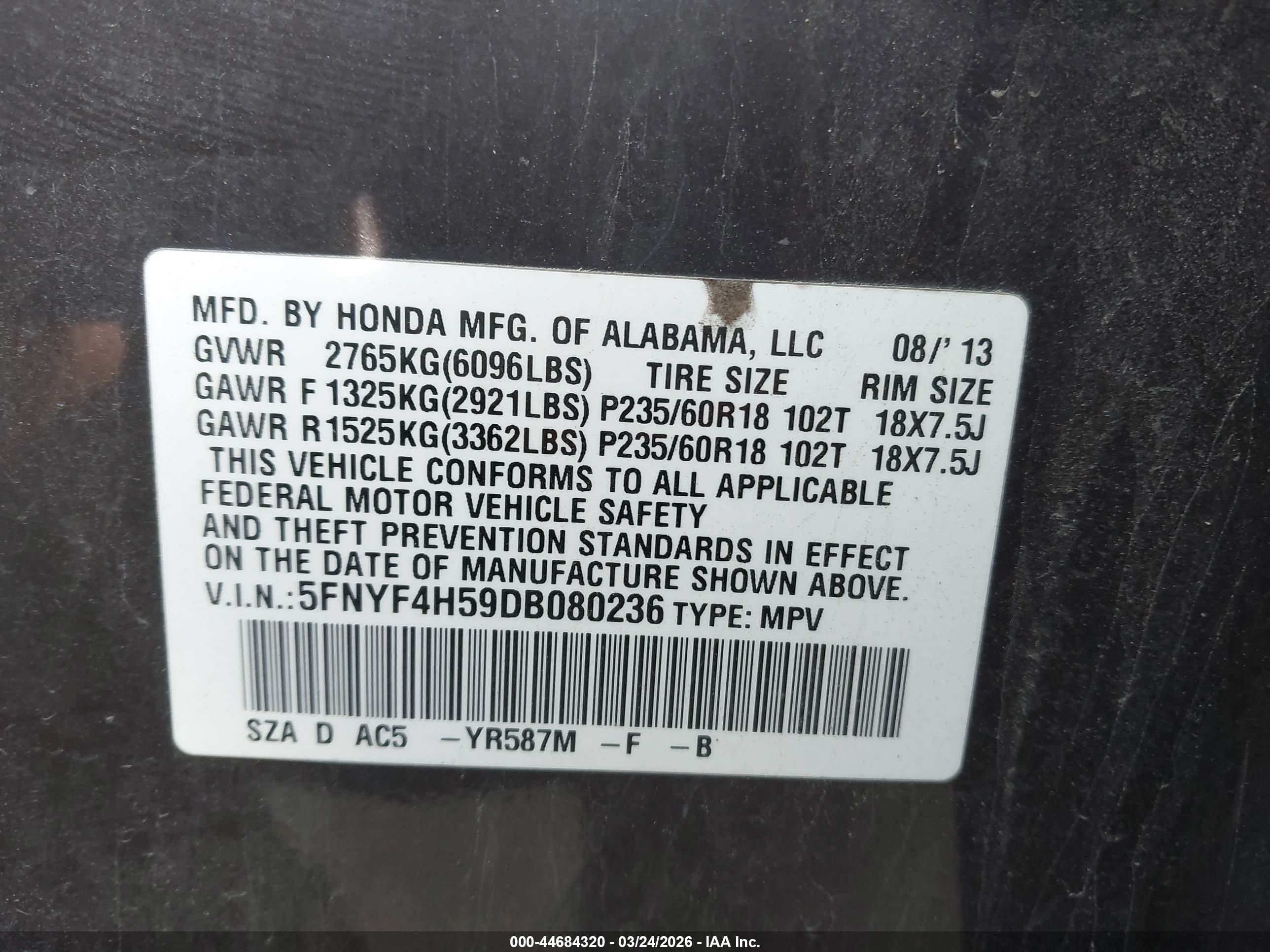 HONDA PILOT image 9