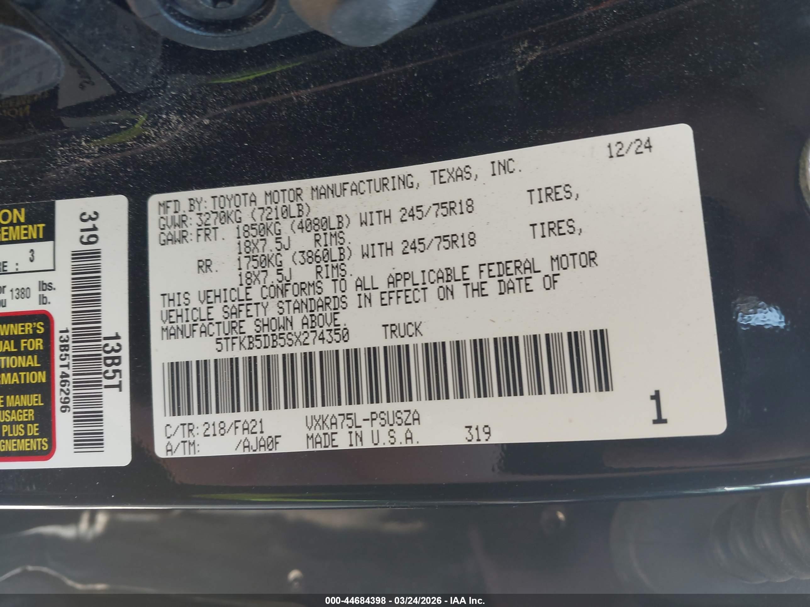 TOYOTA TUNDRA image 9