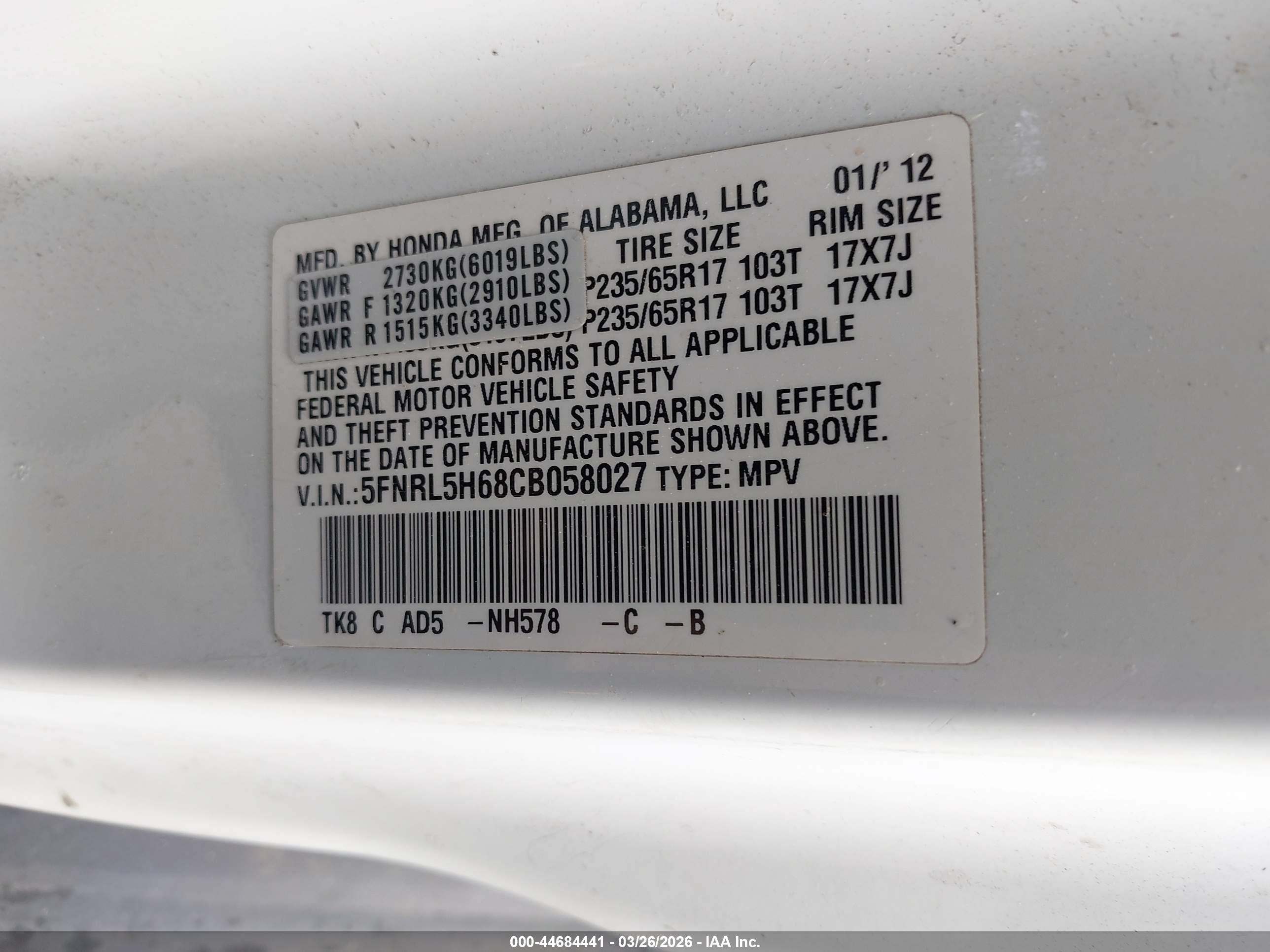 HONDA ODYSSEY image 9