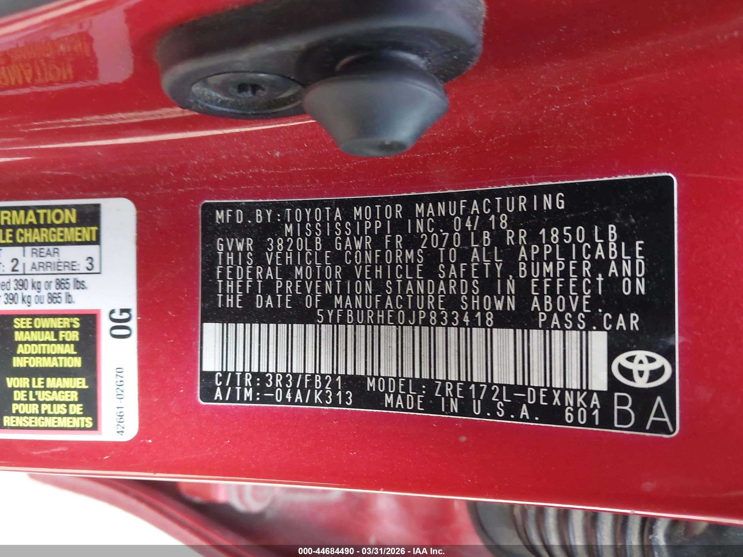 TOYOTA COROLLA image 9