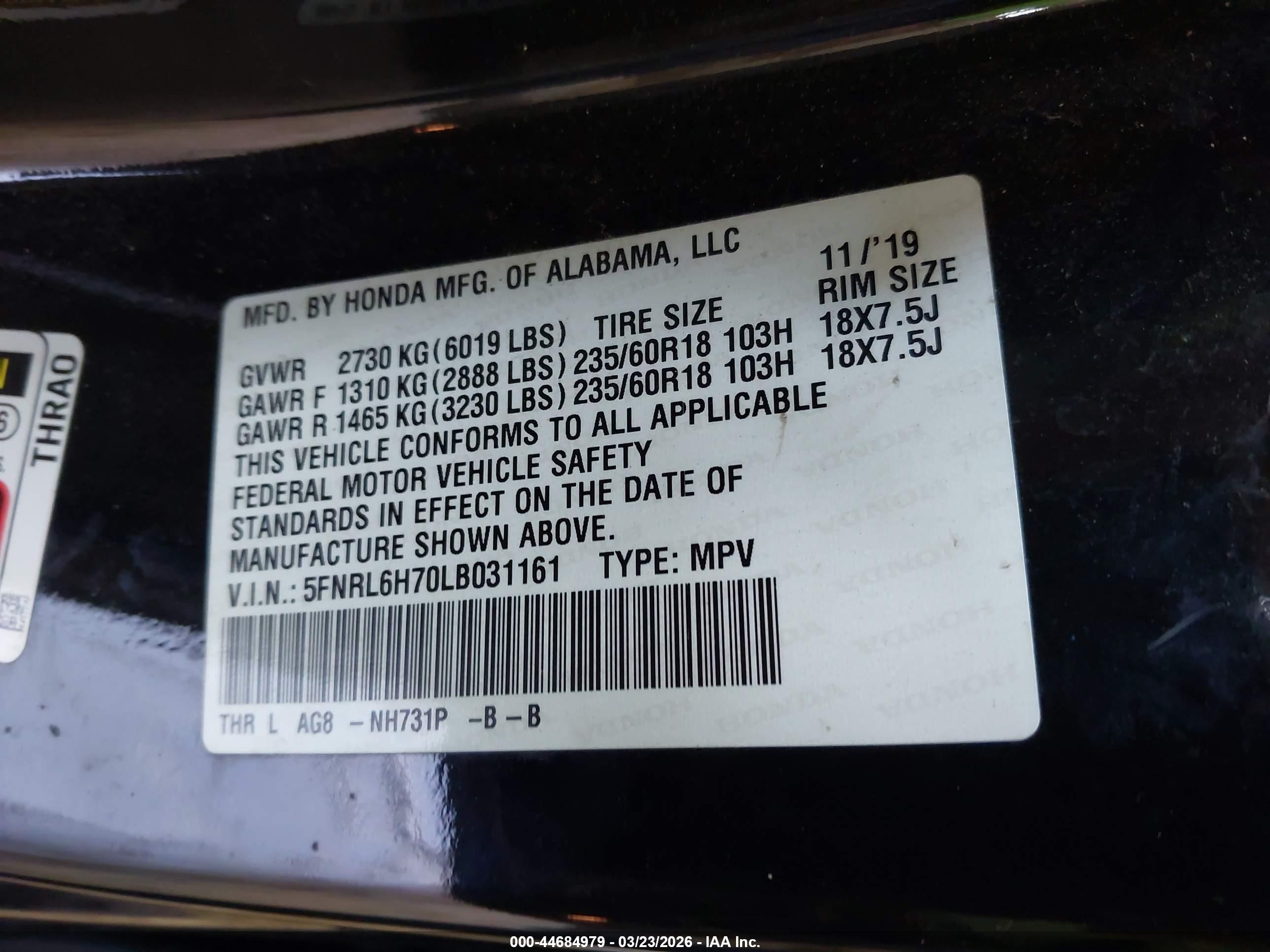 HONDA ODYSSEY image 9