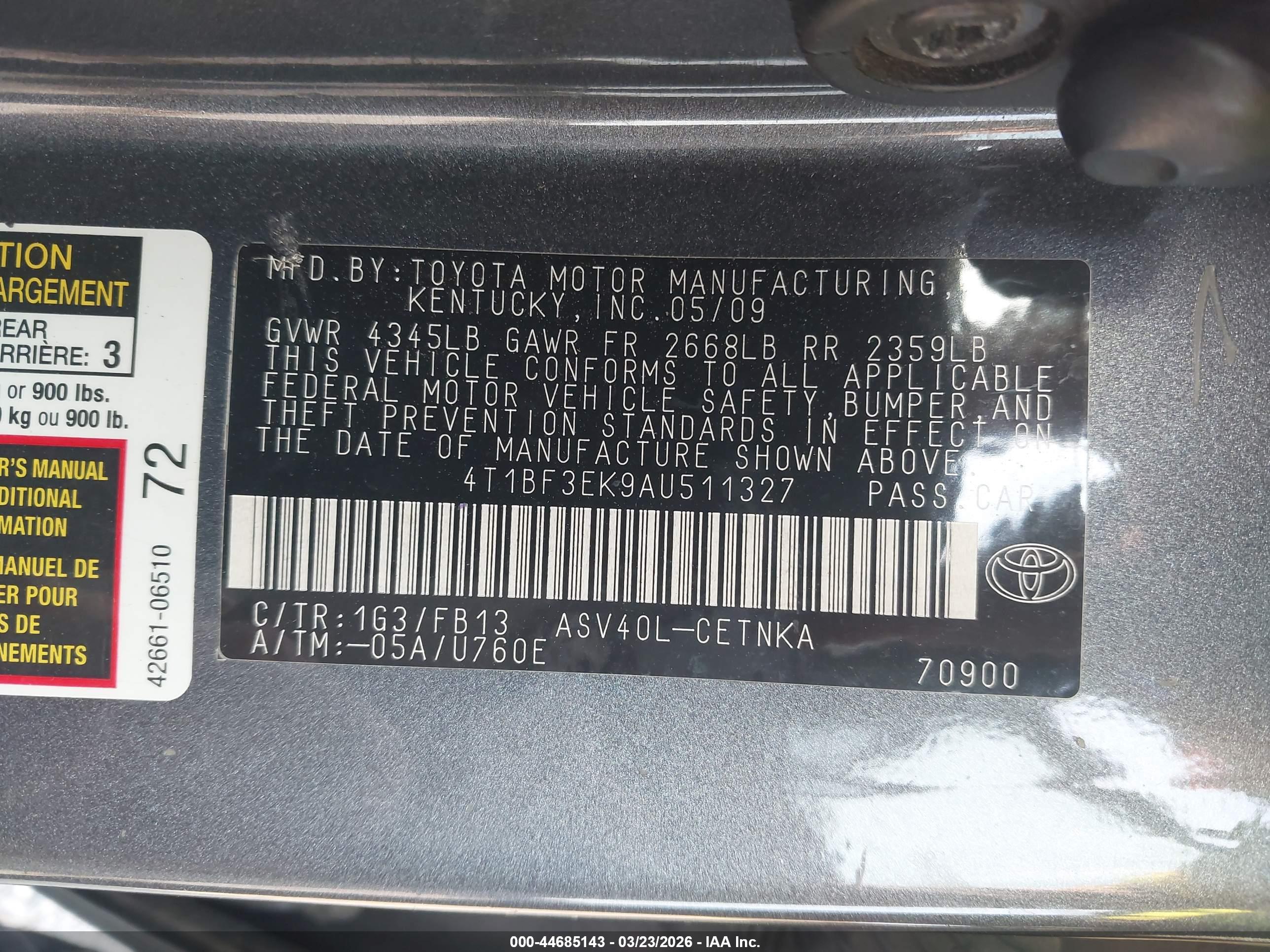 TOYOTA CAMRY image 9