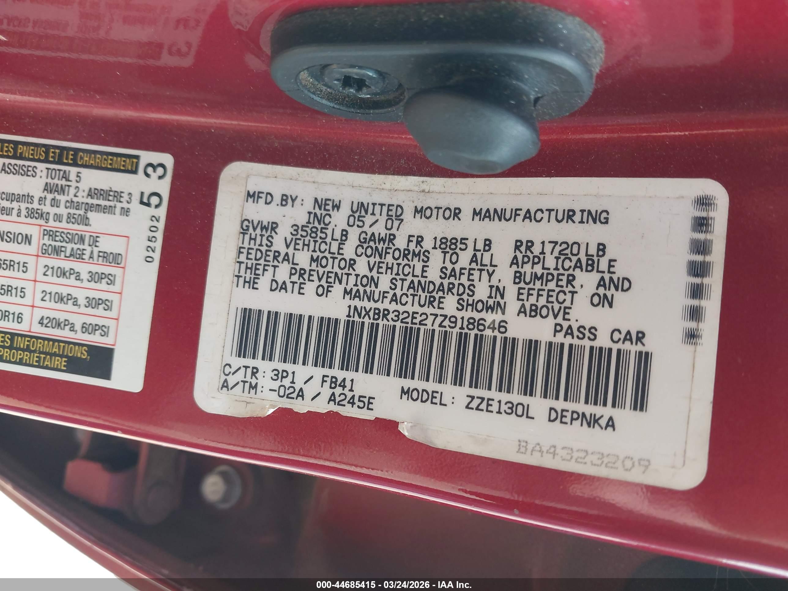 TOYOTA COROLLA image 9