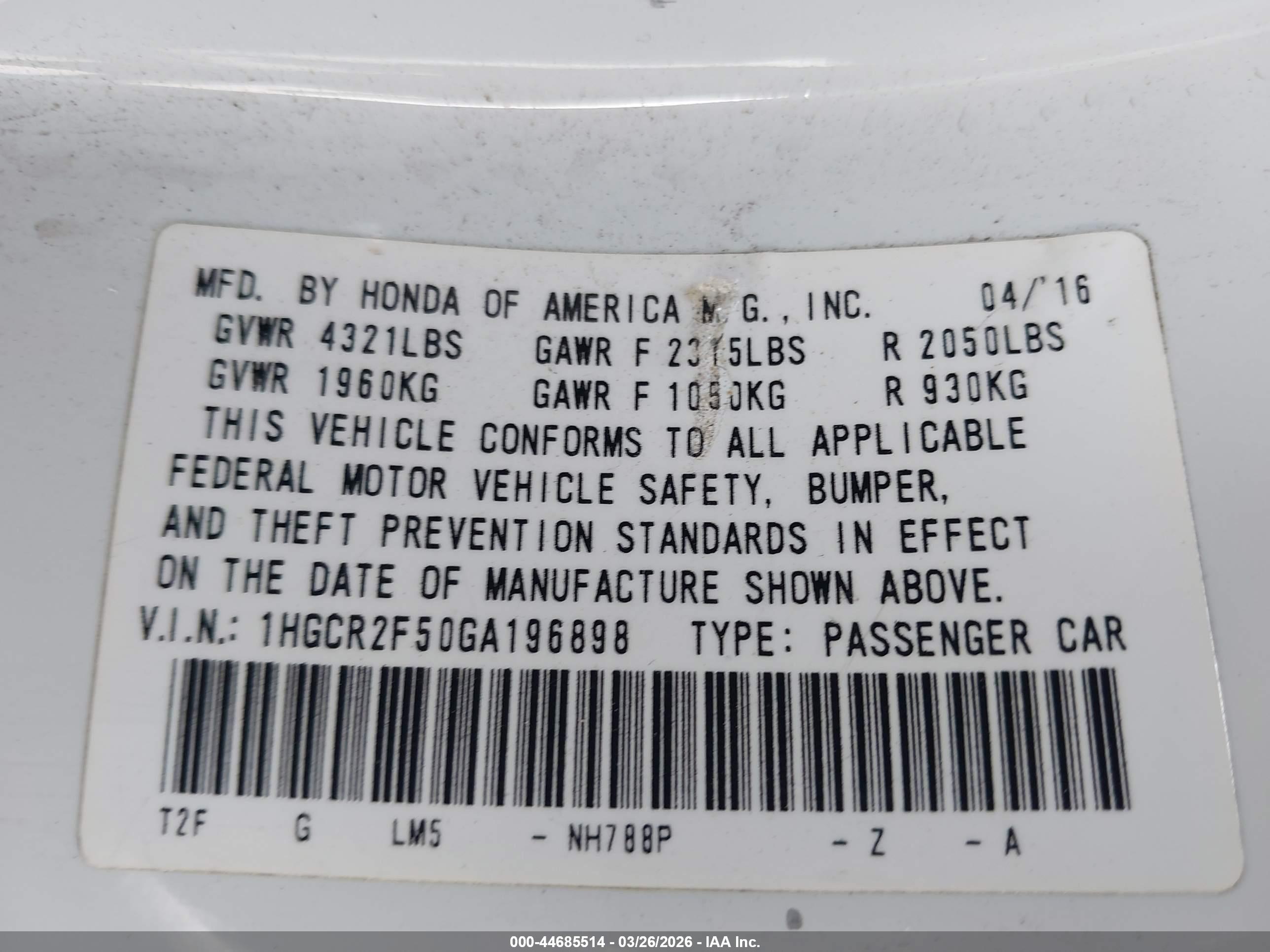HONDA ACCORD image 9