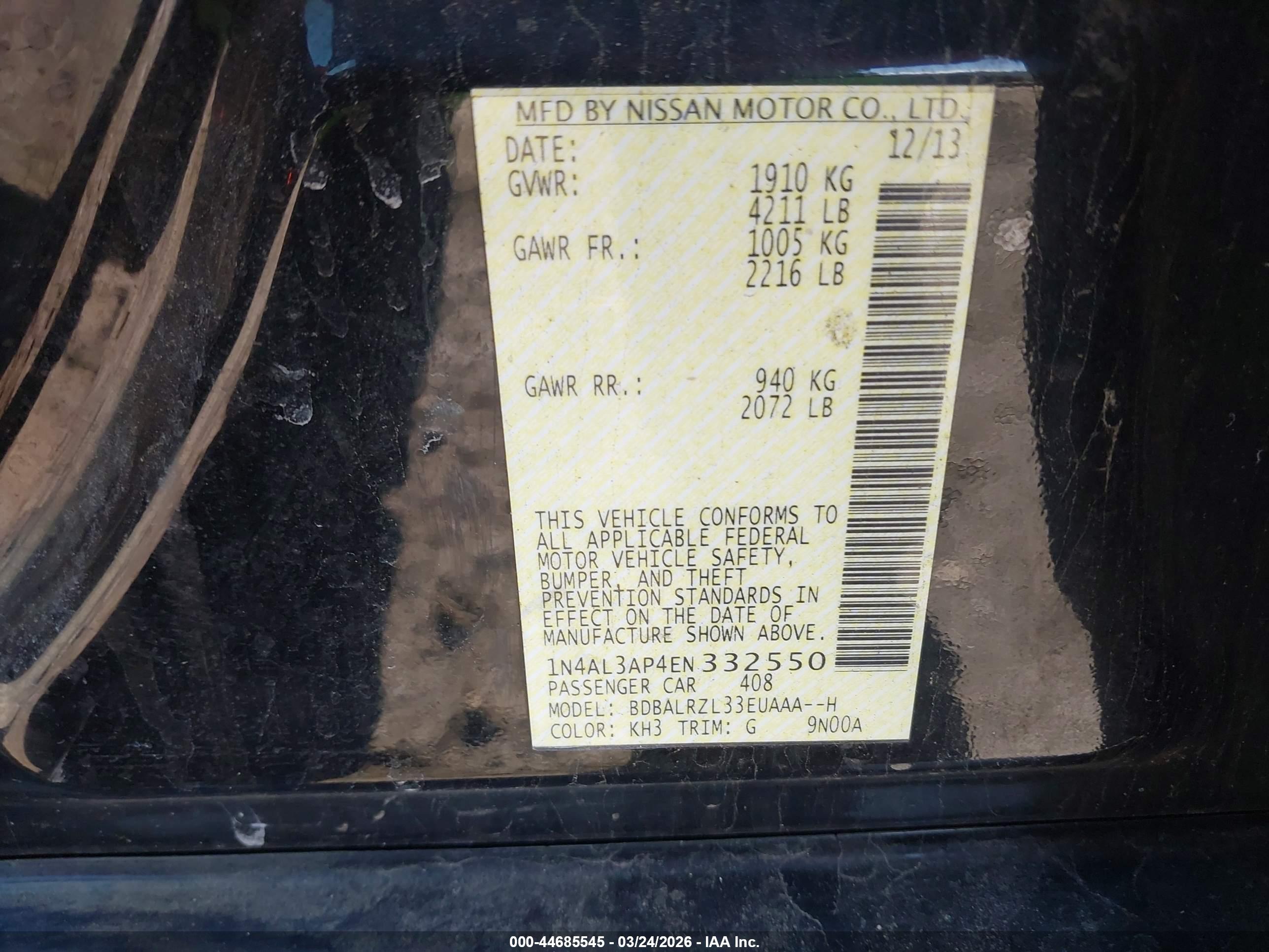 NISSAN ALTIMA image 9