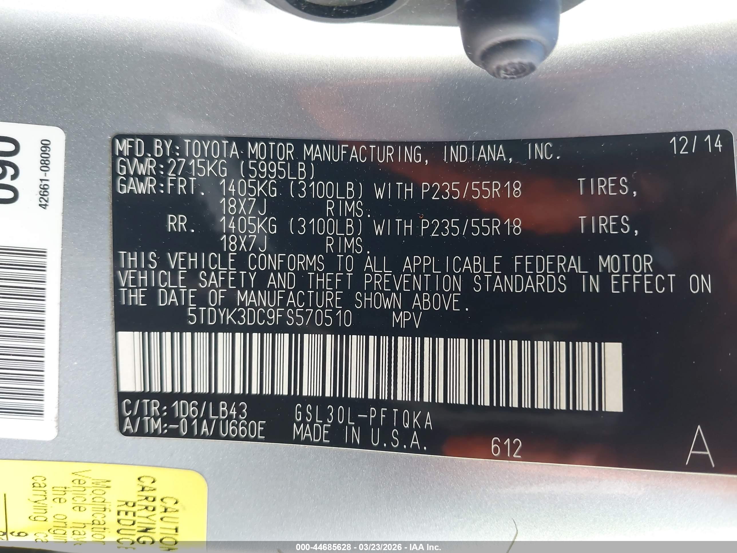 TOYOTA SIENNA image 9
