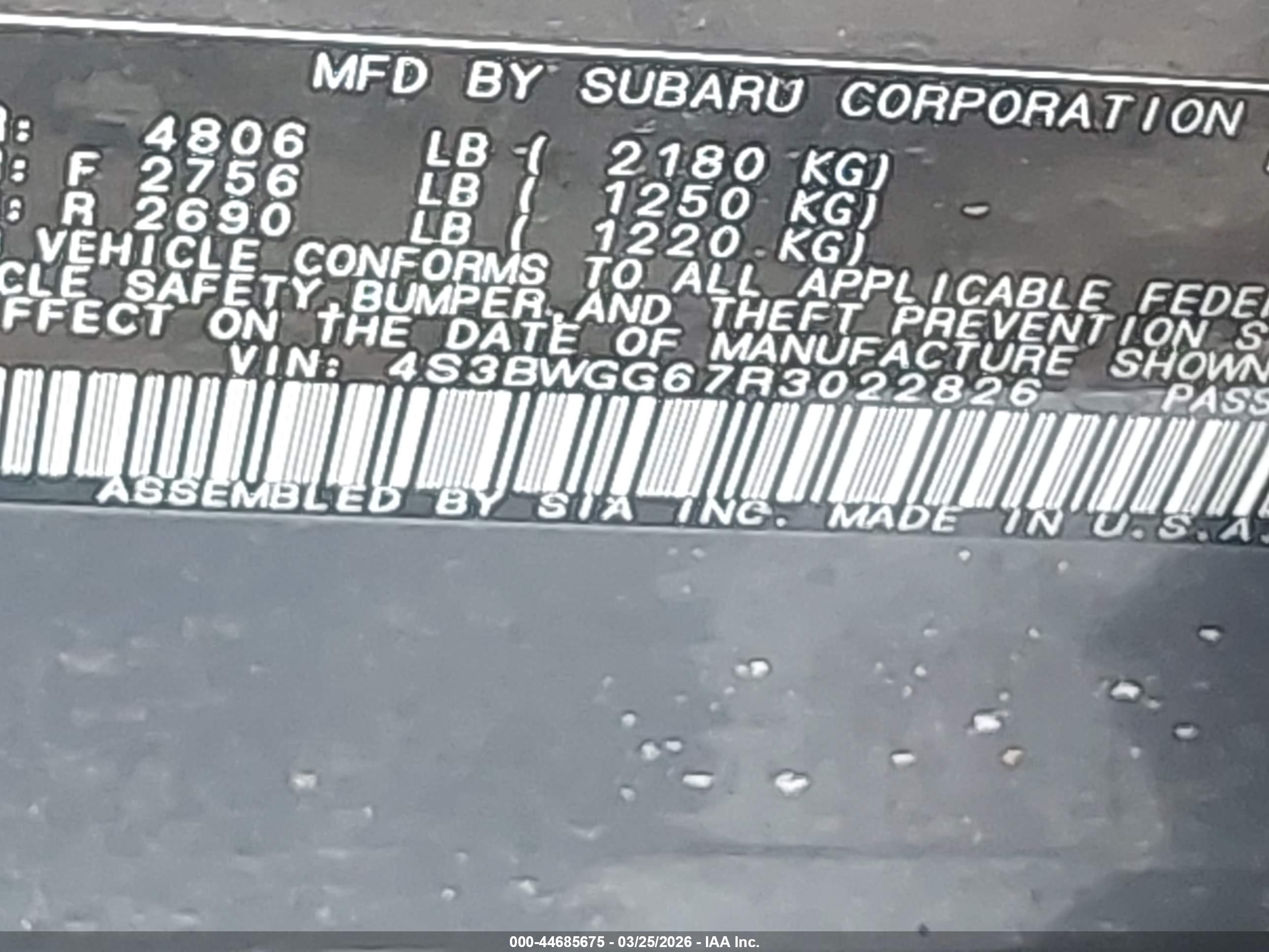 SUBARU LEGACY image 9