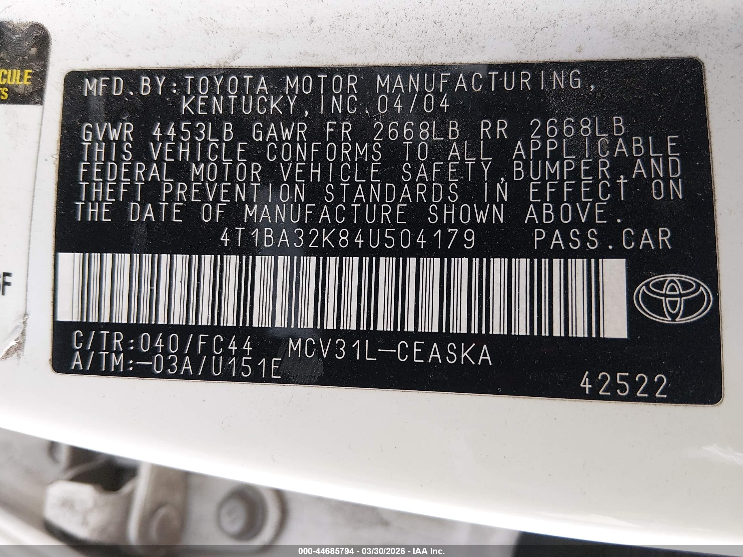 TOYOTA CAMRY image 9