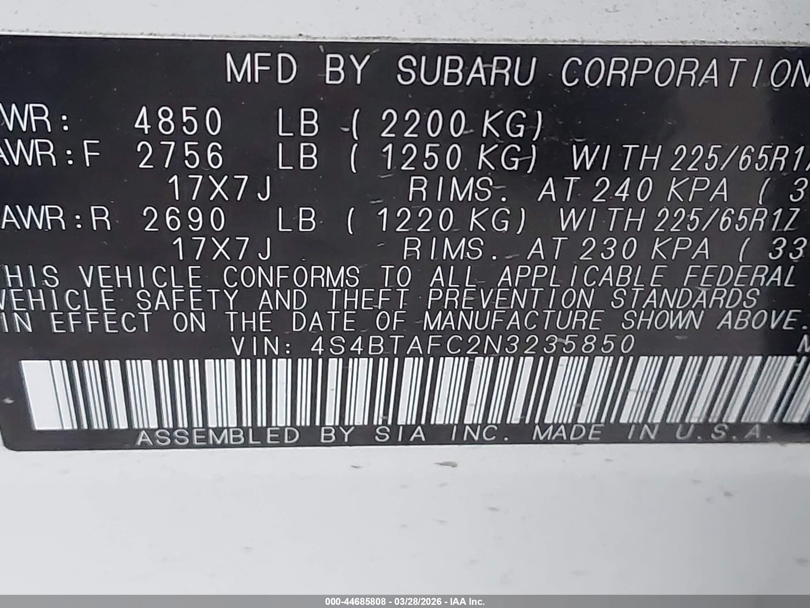 SUBARU OUTBACK image 9