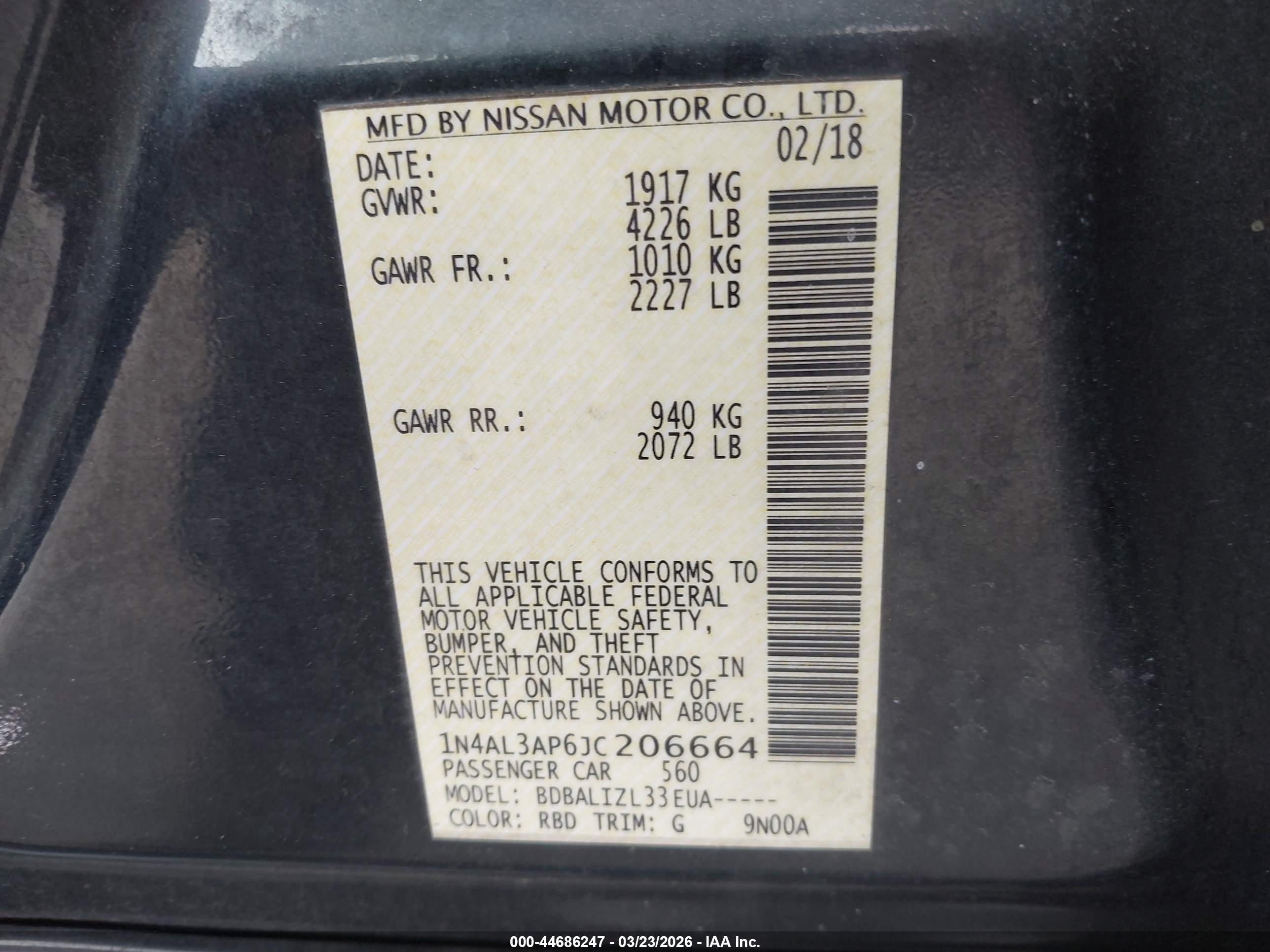 NISSAN ALTIMA image 9