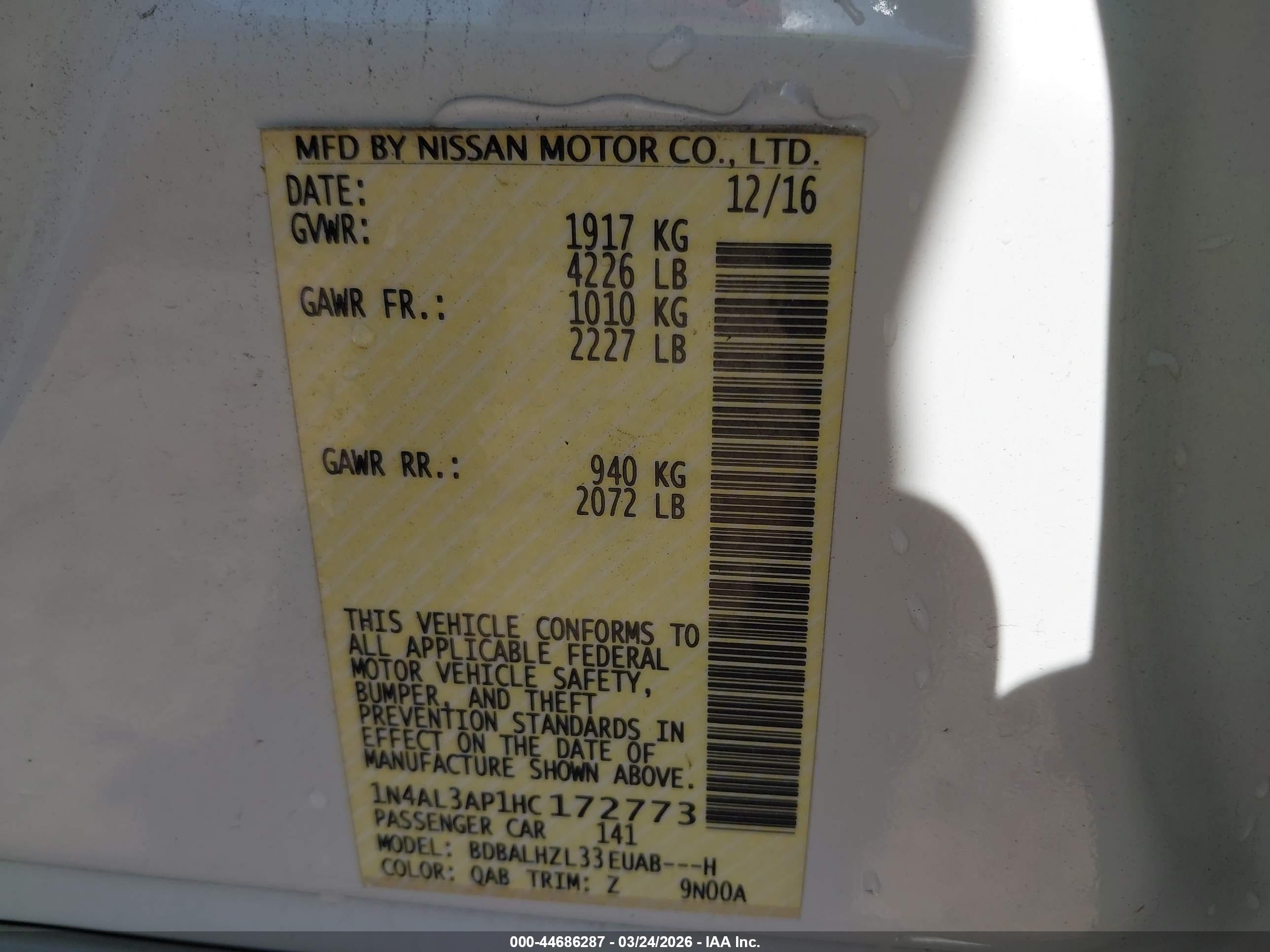 NISSAN ALTIMA image 9