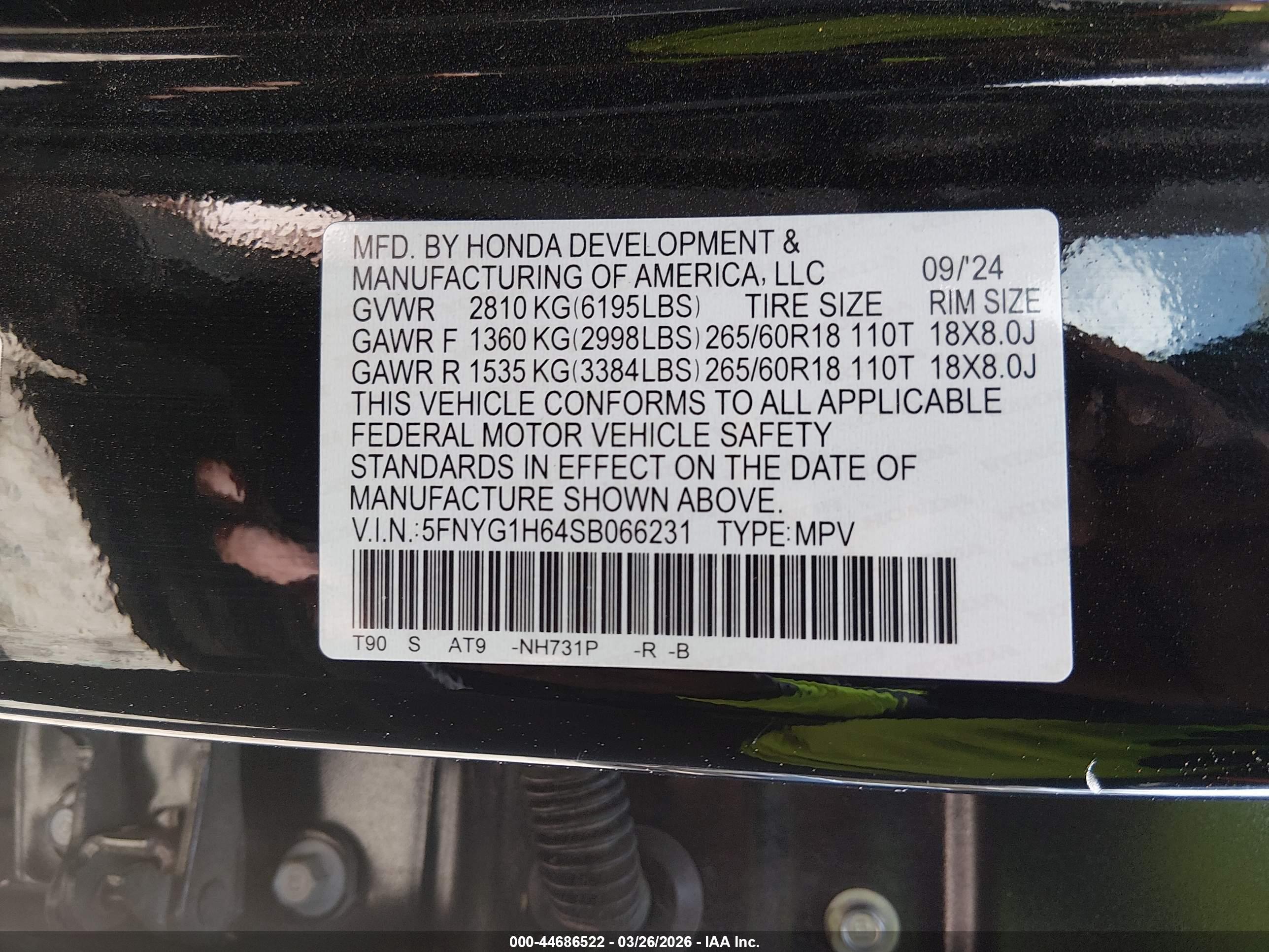 HONDA PILOT image 9