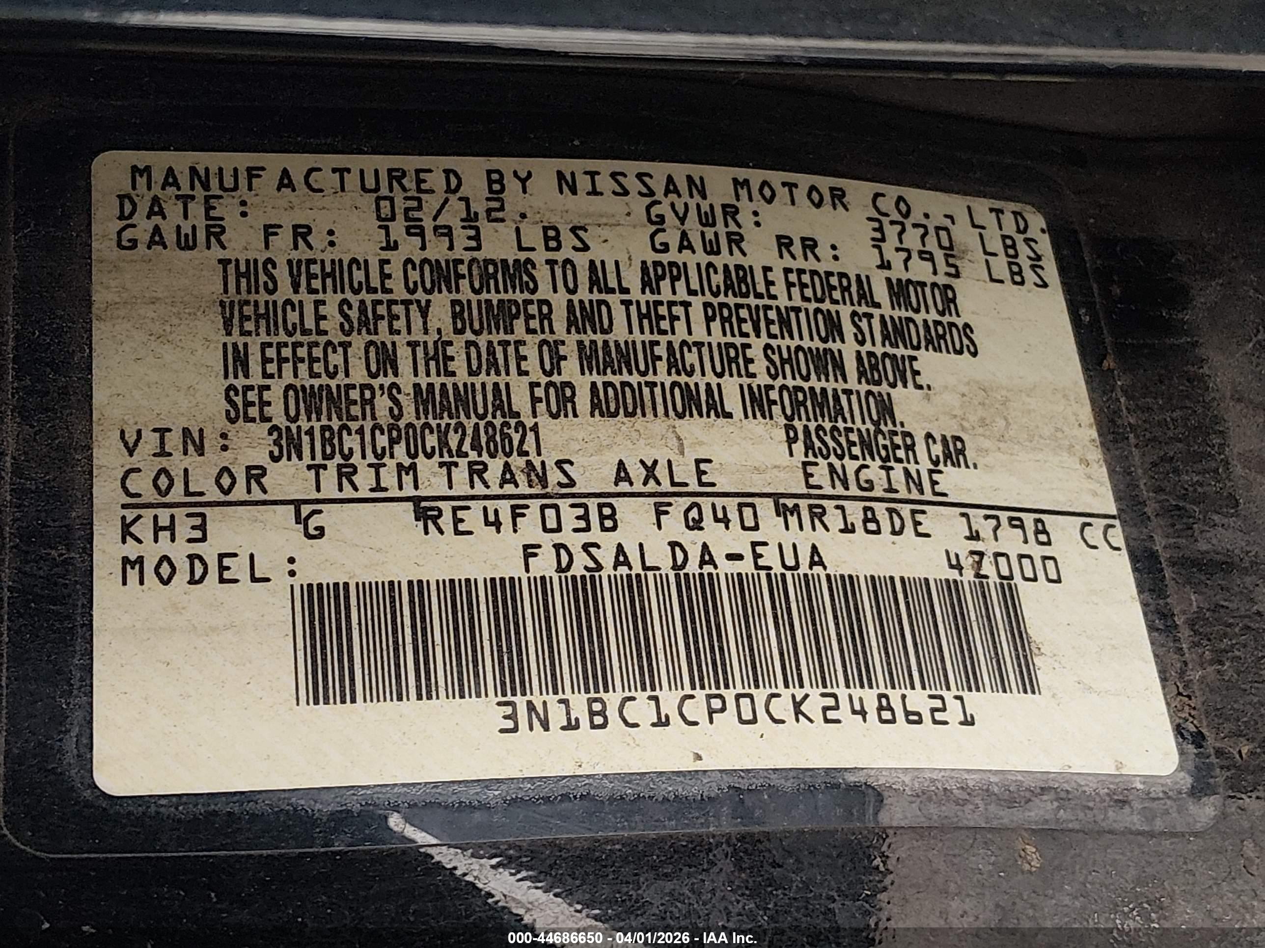 NISSAN VERSA image 9