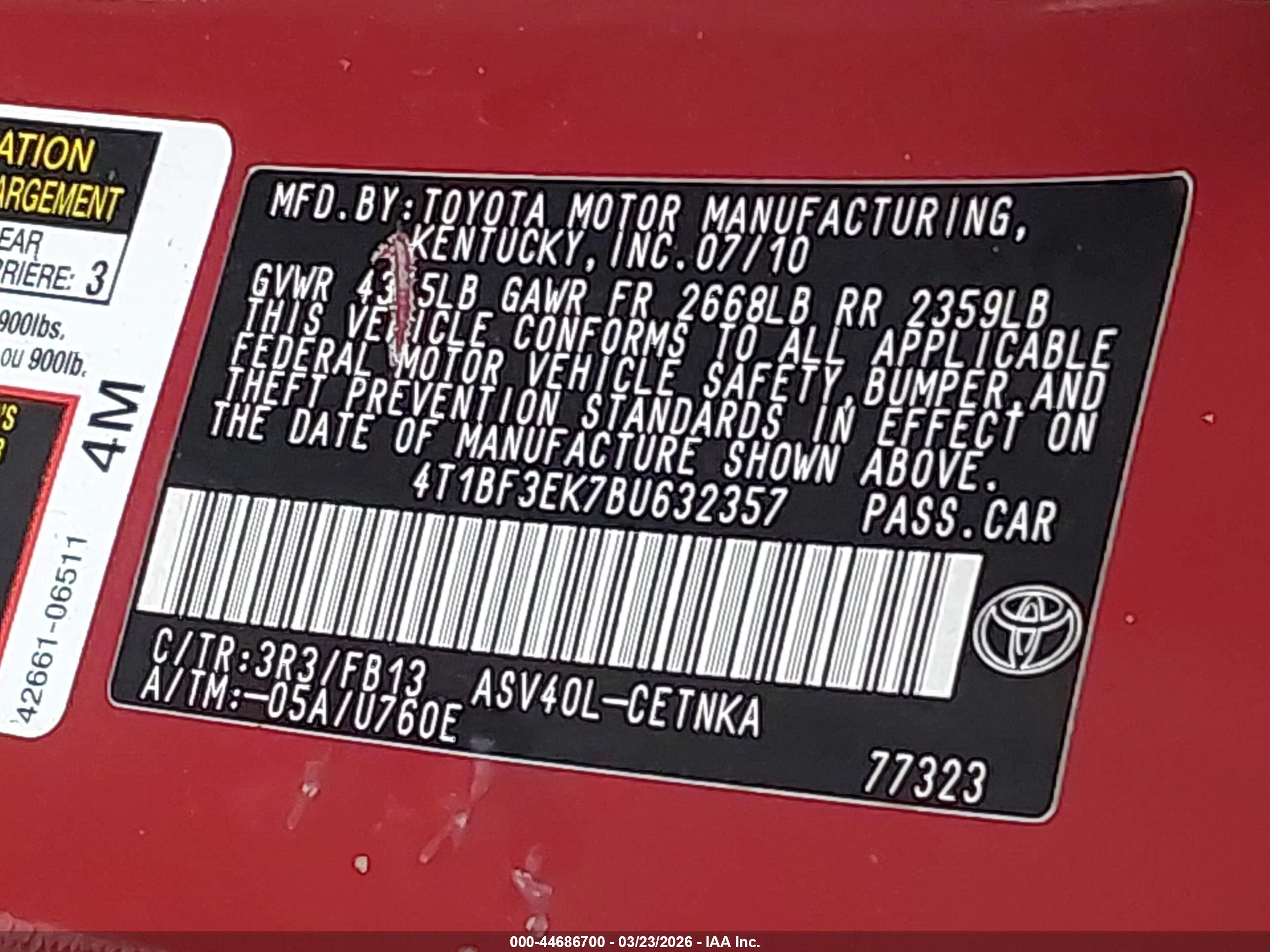 TOYOTA CAMRY image 9
