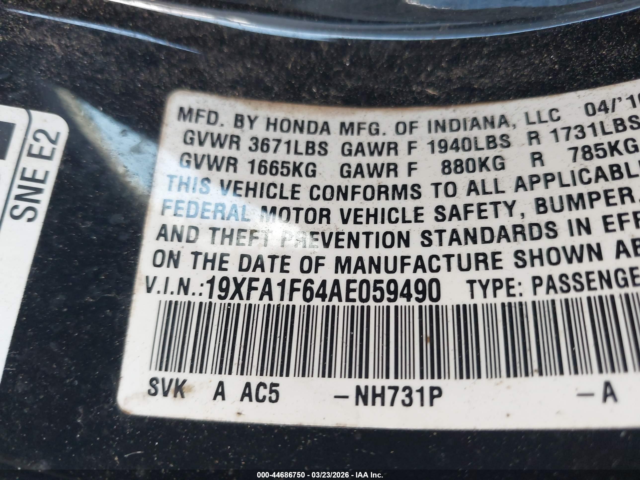 HONDA CIVIC image 9
