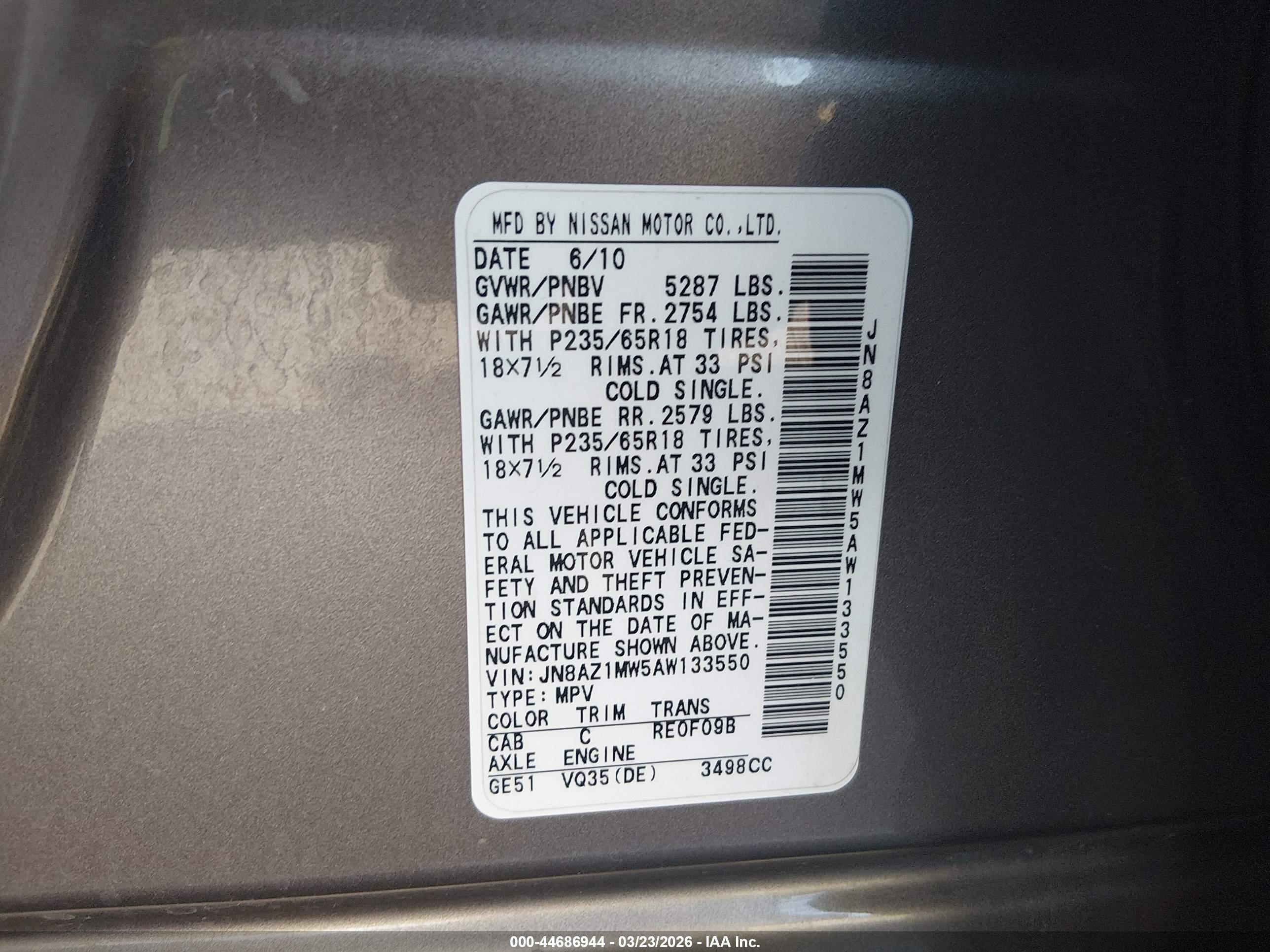 NISSAN MURANO image 9