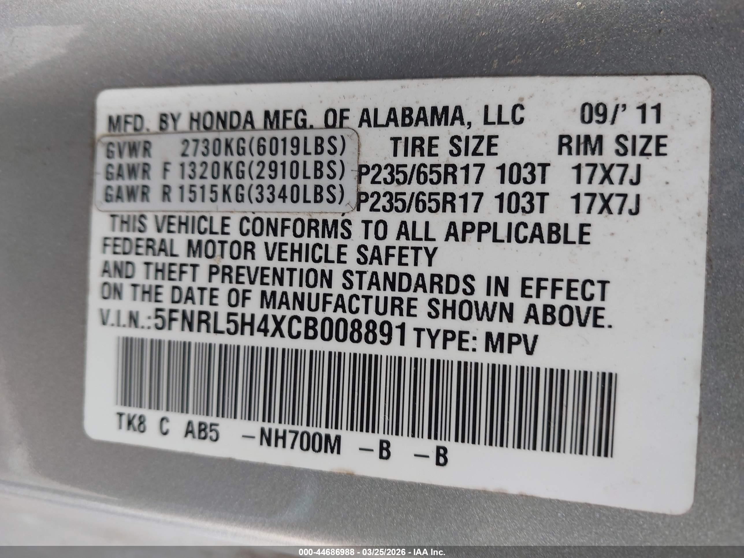 HONDA ODYSSEY image 9