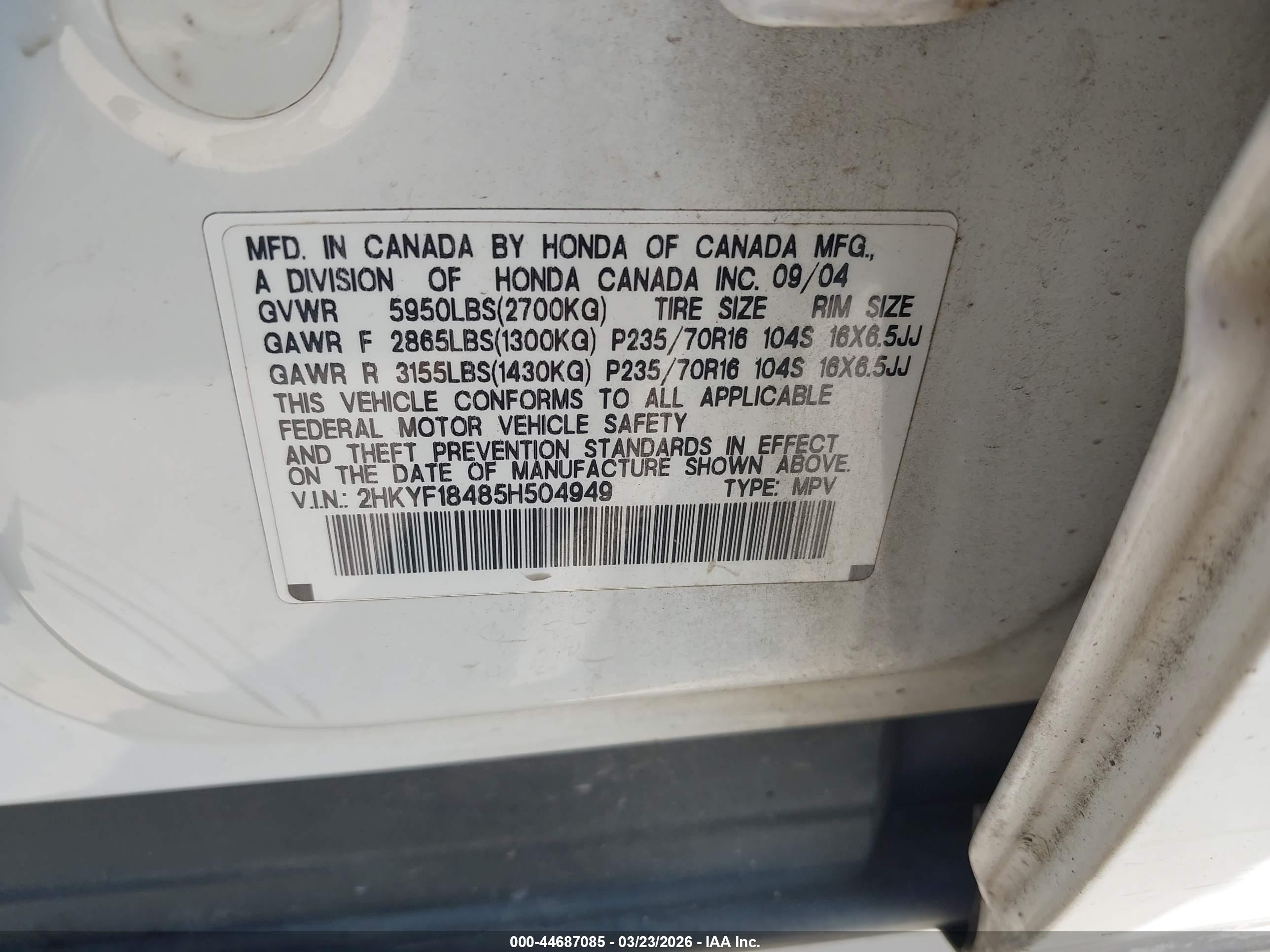 HONDA PILOT image 9