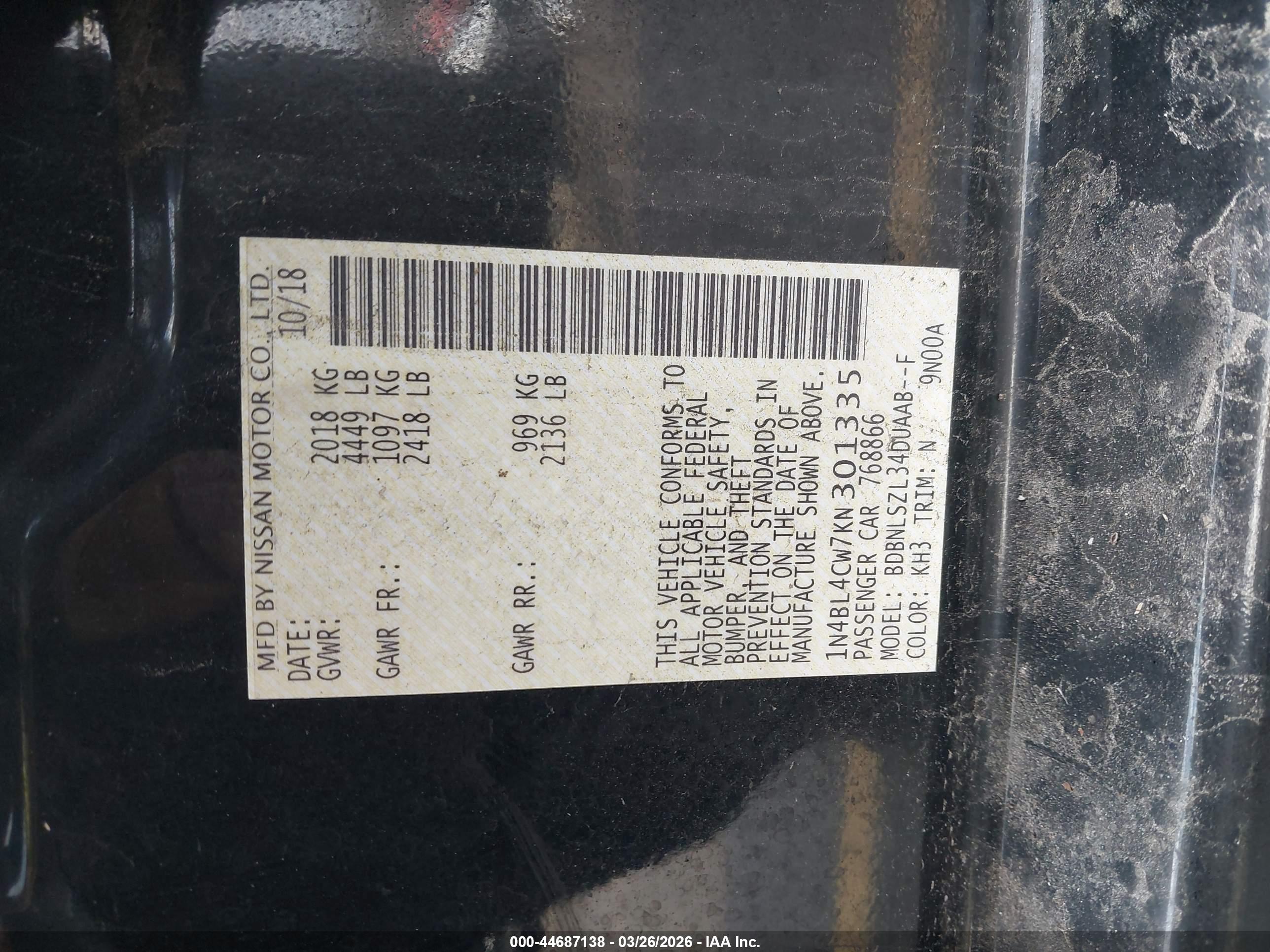 NISSAN ALTIMA image 9