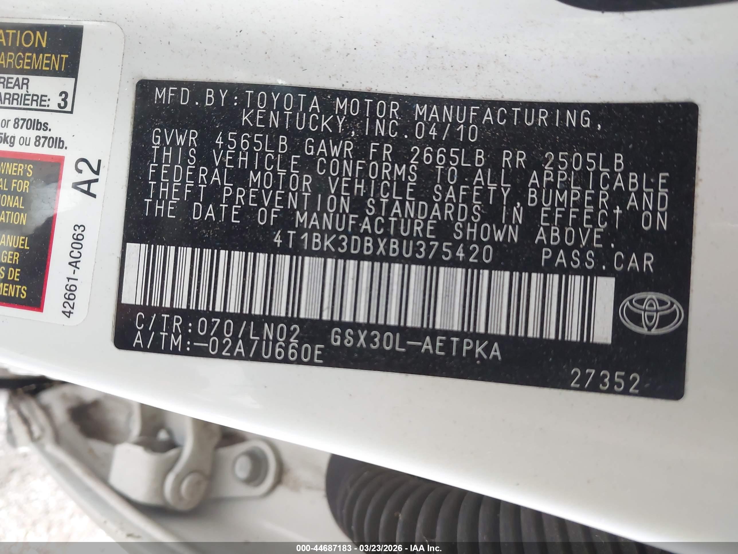 TOYOTA AVALON image 9
