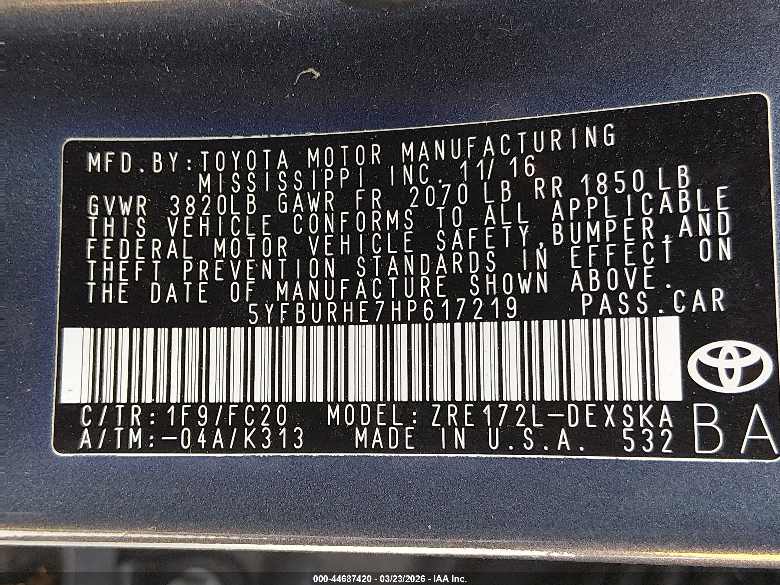 TOYOTA COROLLA image 9