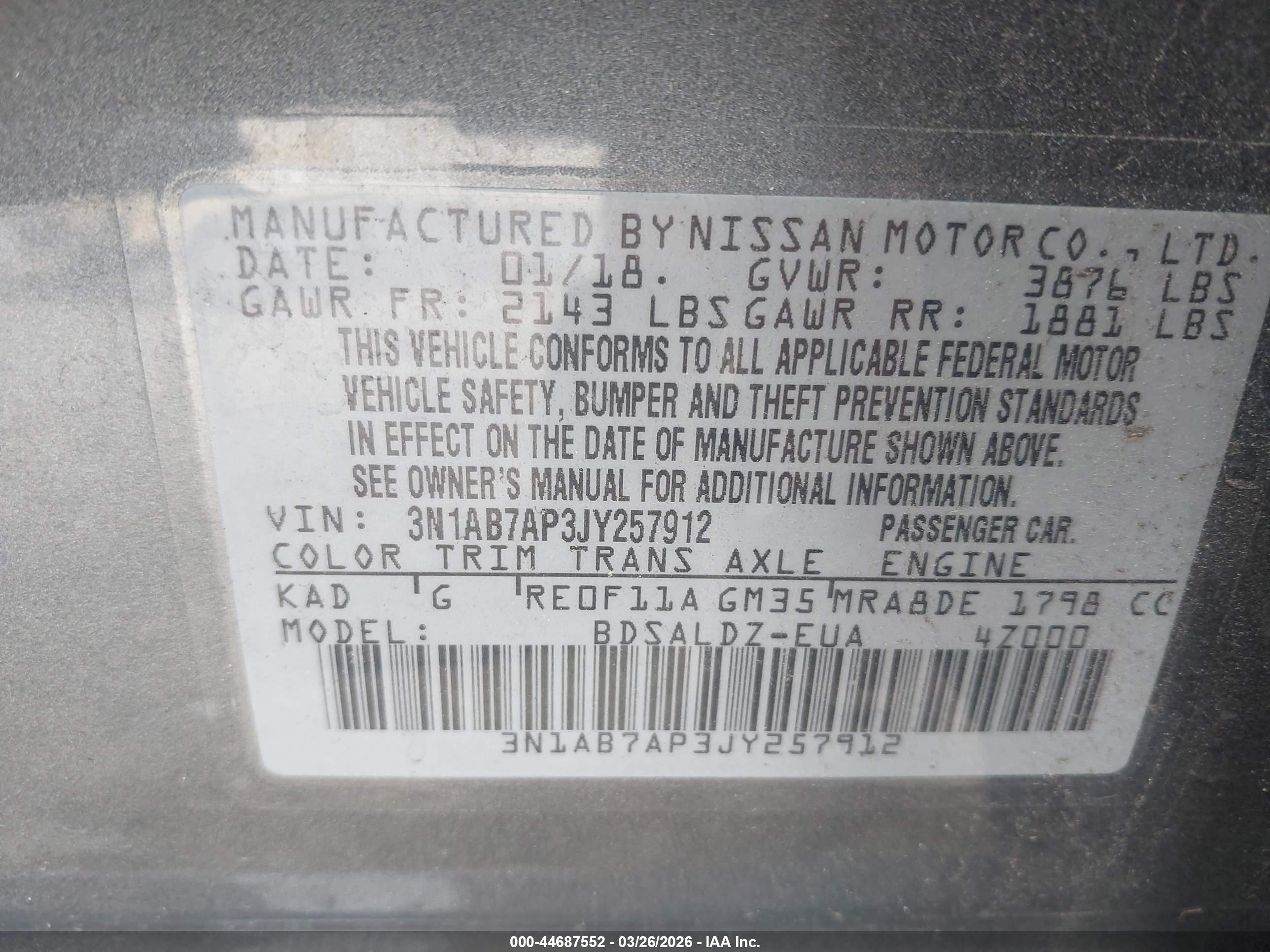 NISSAN SENTRA image 9