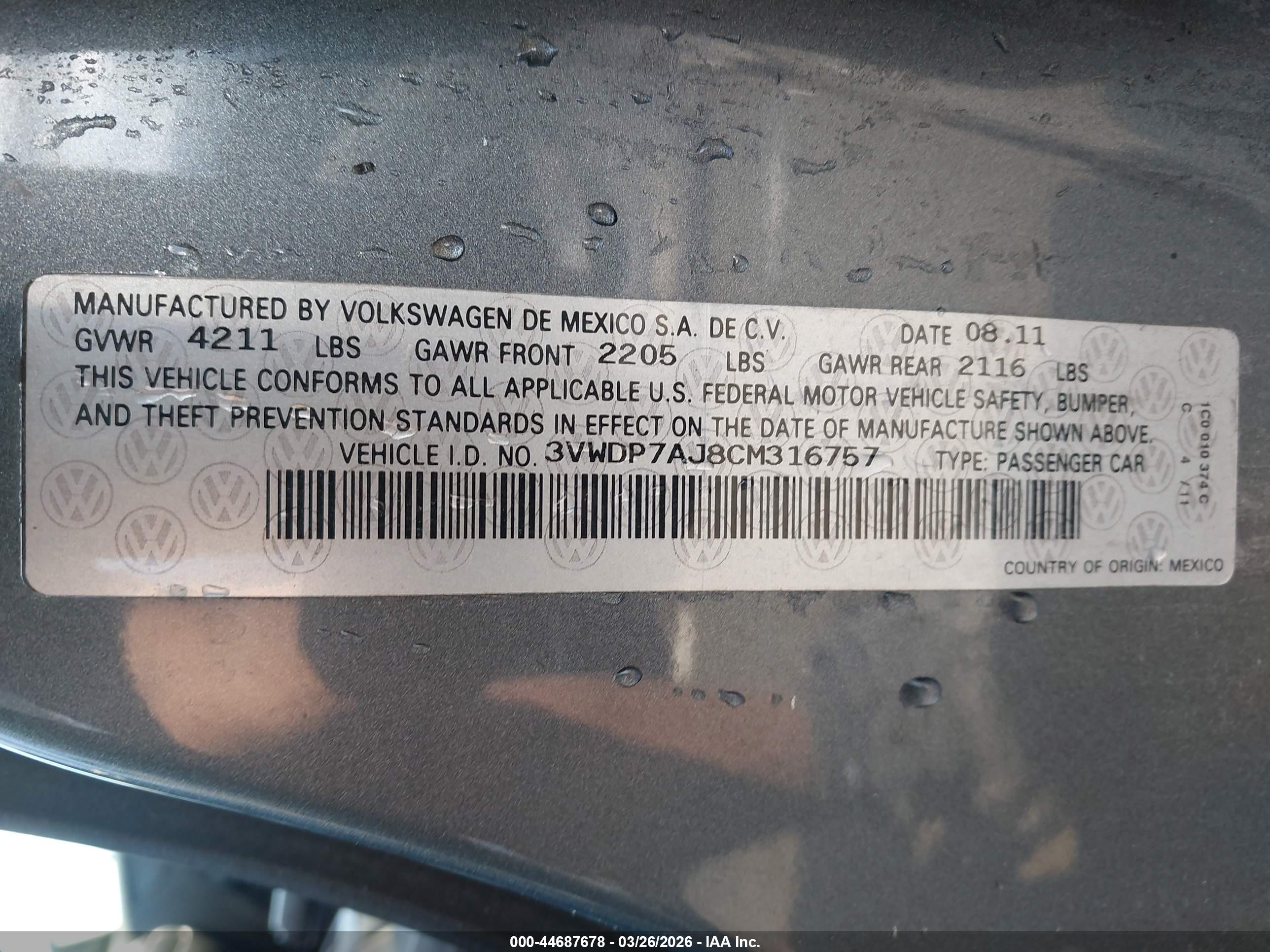 VOLKSWAGEN JETTA image 9