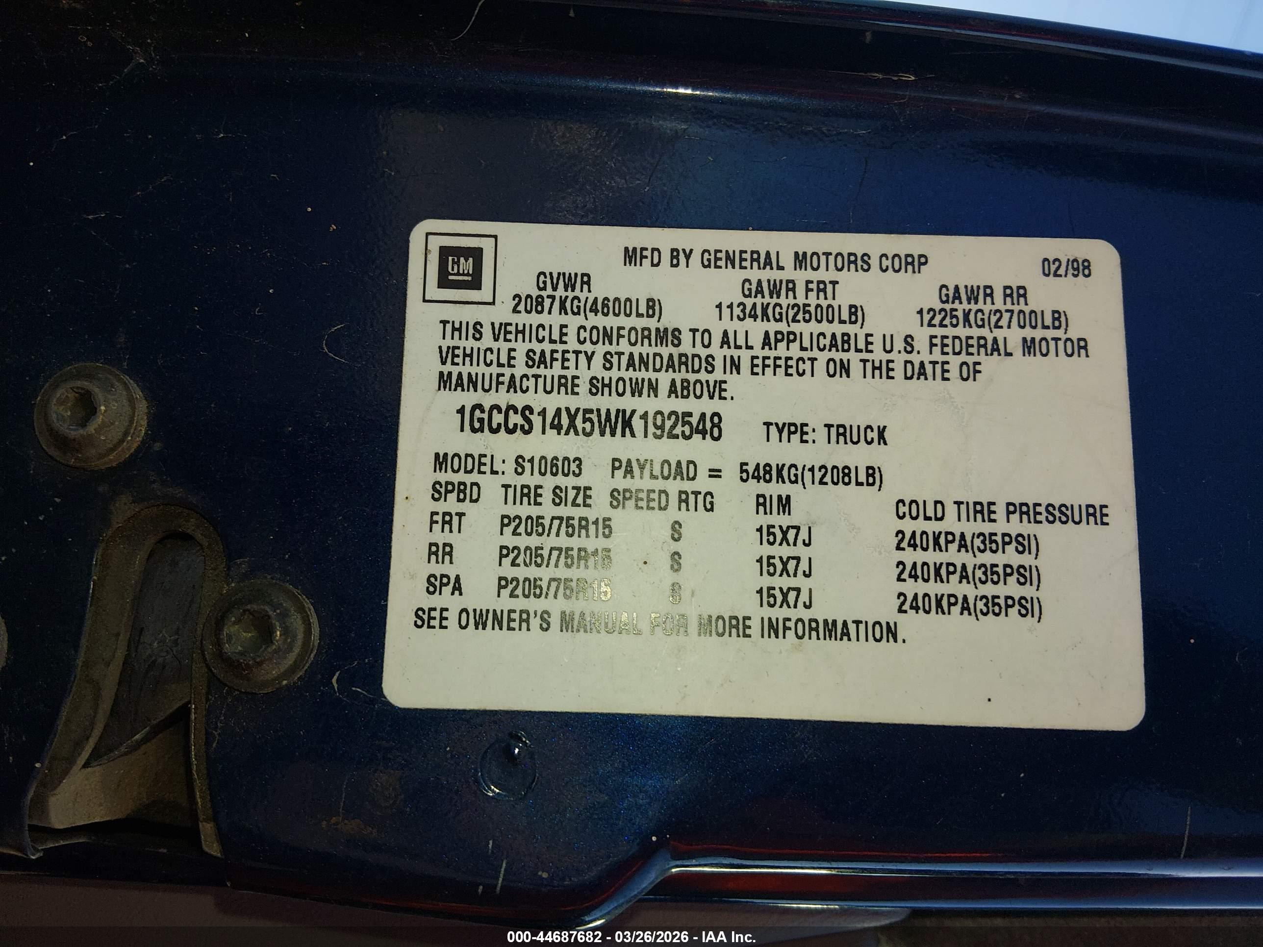 CHEVROLET S-10 image 9