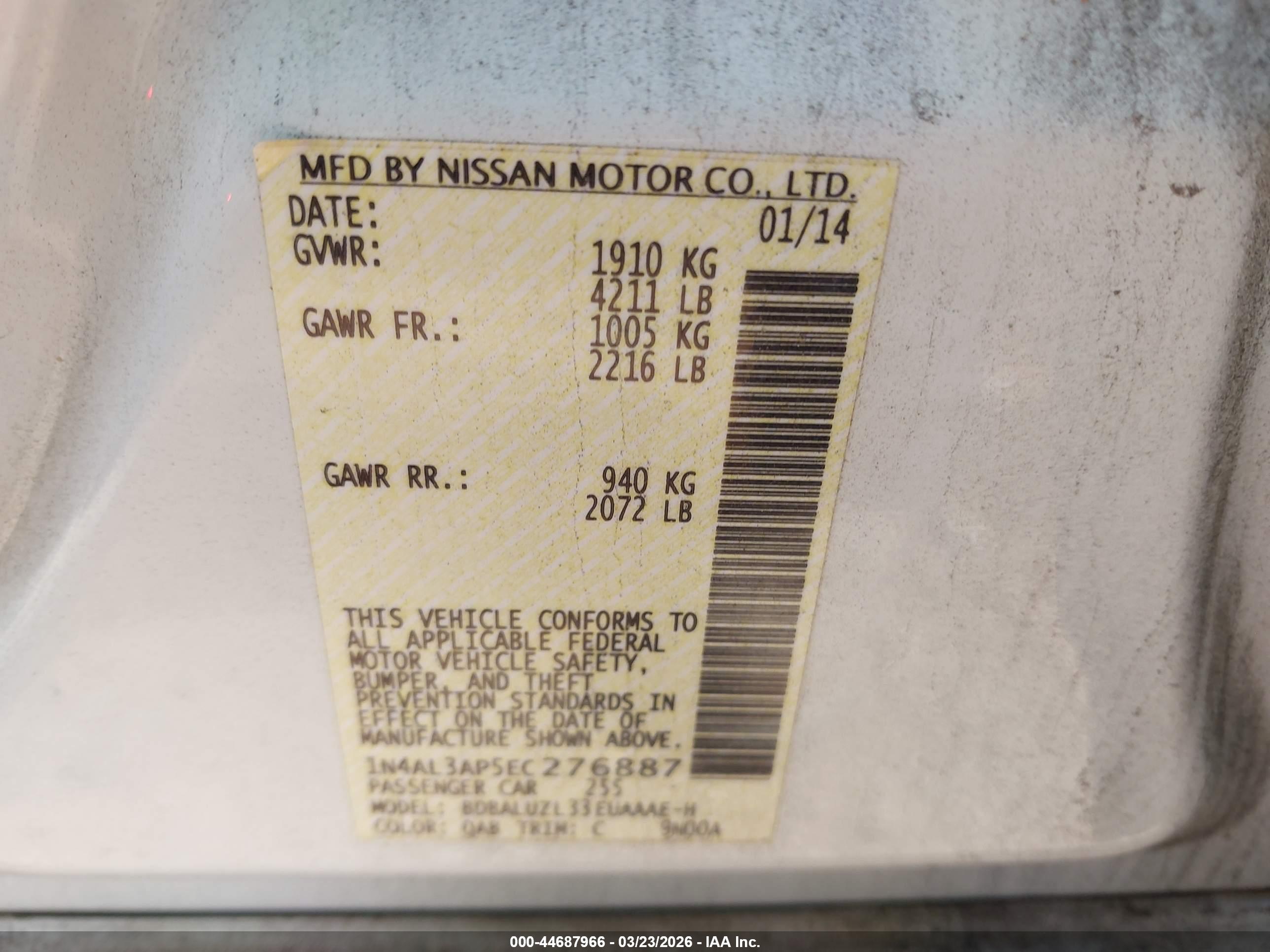 NISSAN ALTIMA image 9