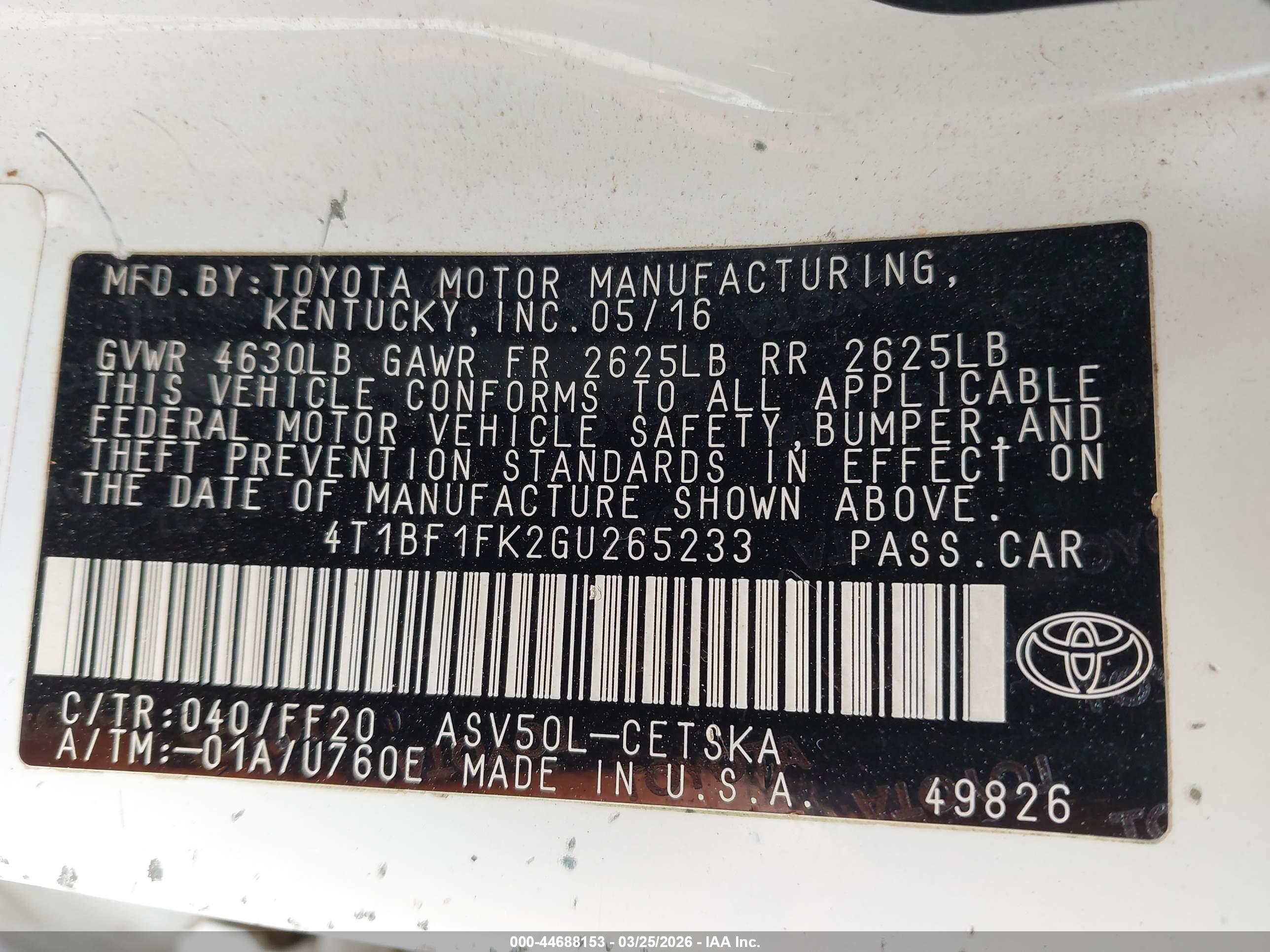 TOYOTA CAMRY image 9