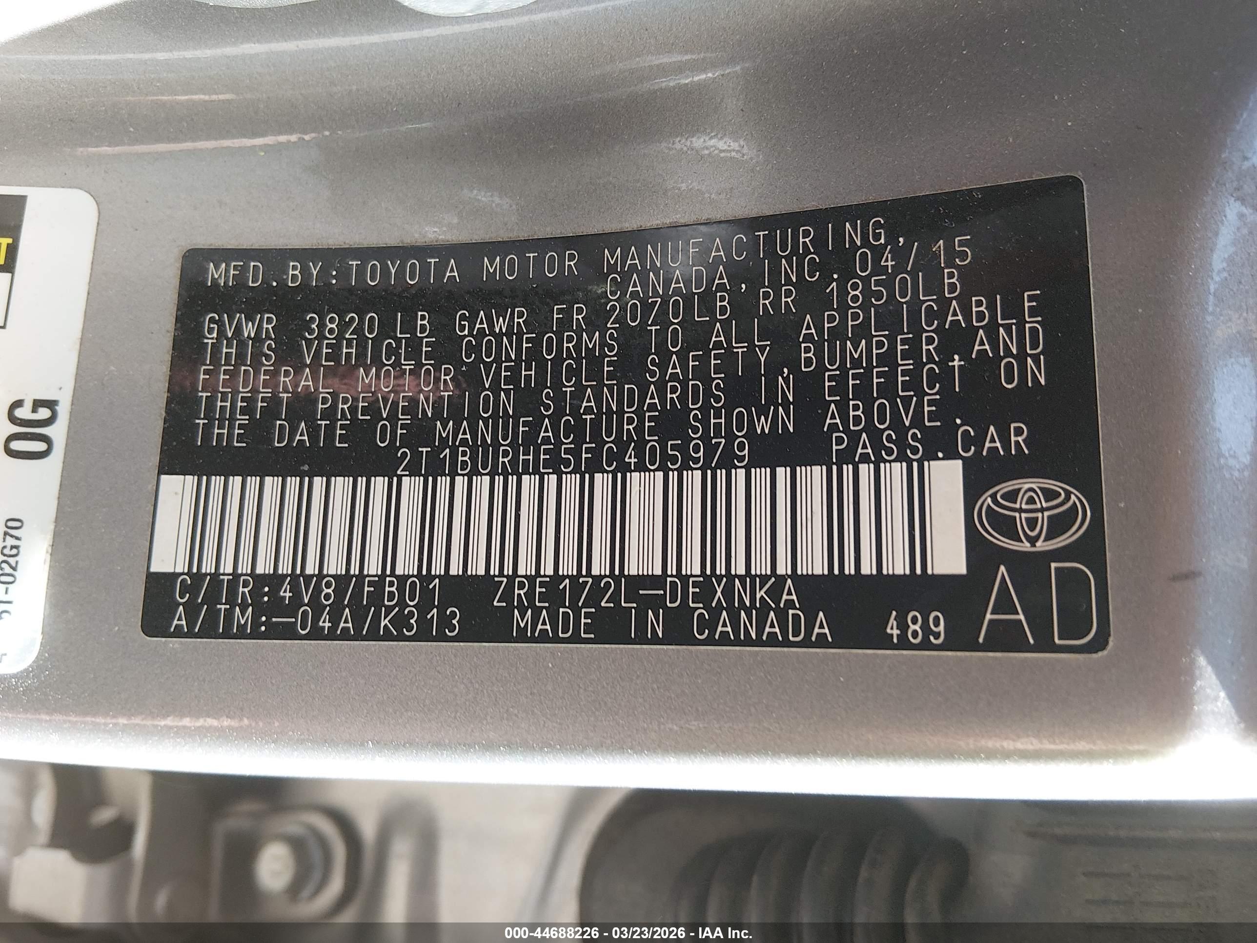 TOYOTA COROLLA image 9