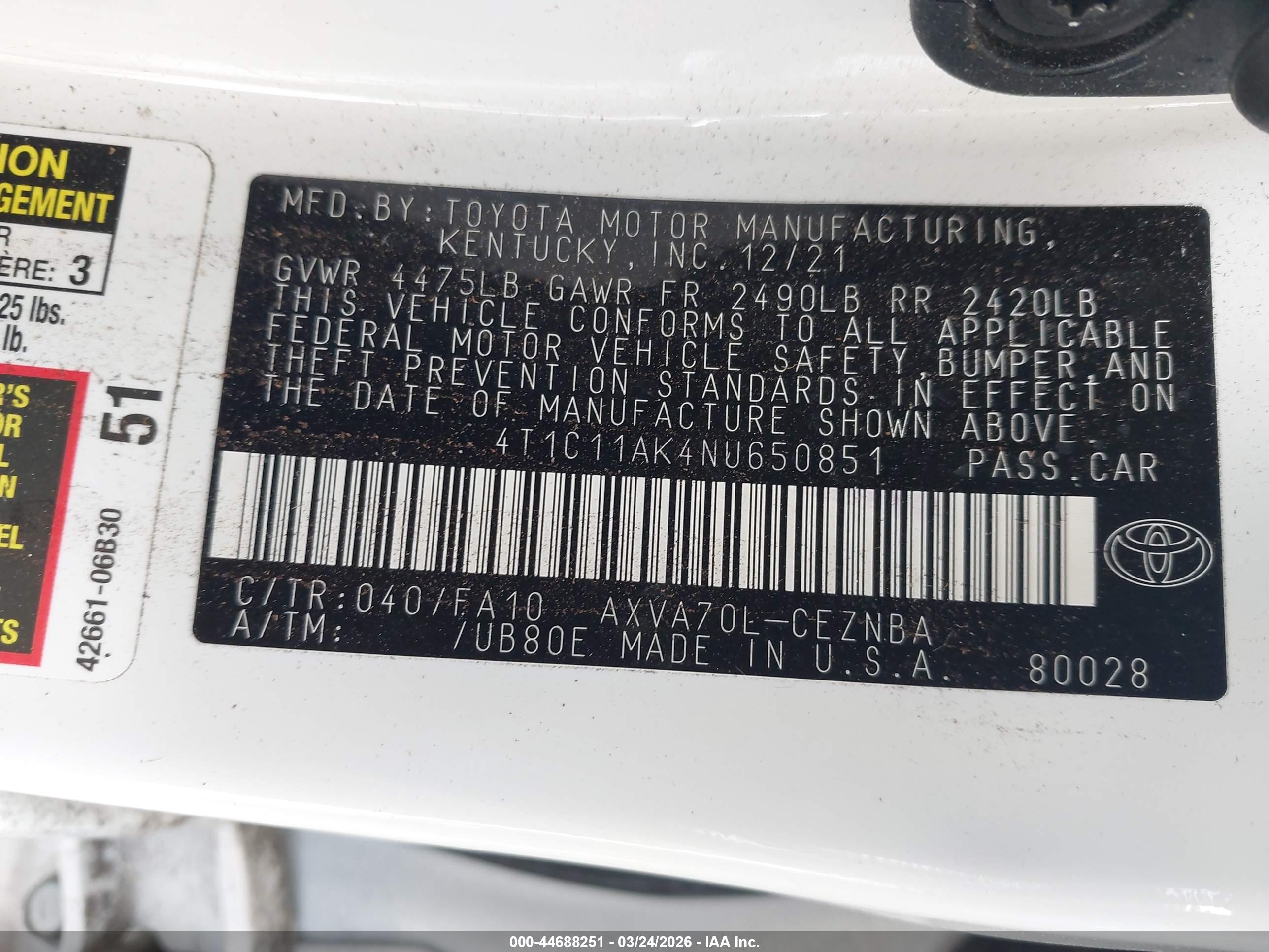 TOYOTA CAMRY image 9