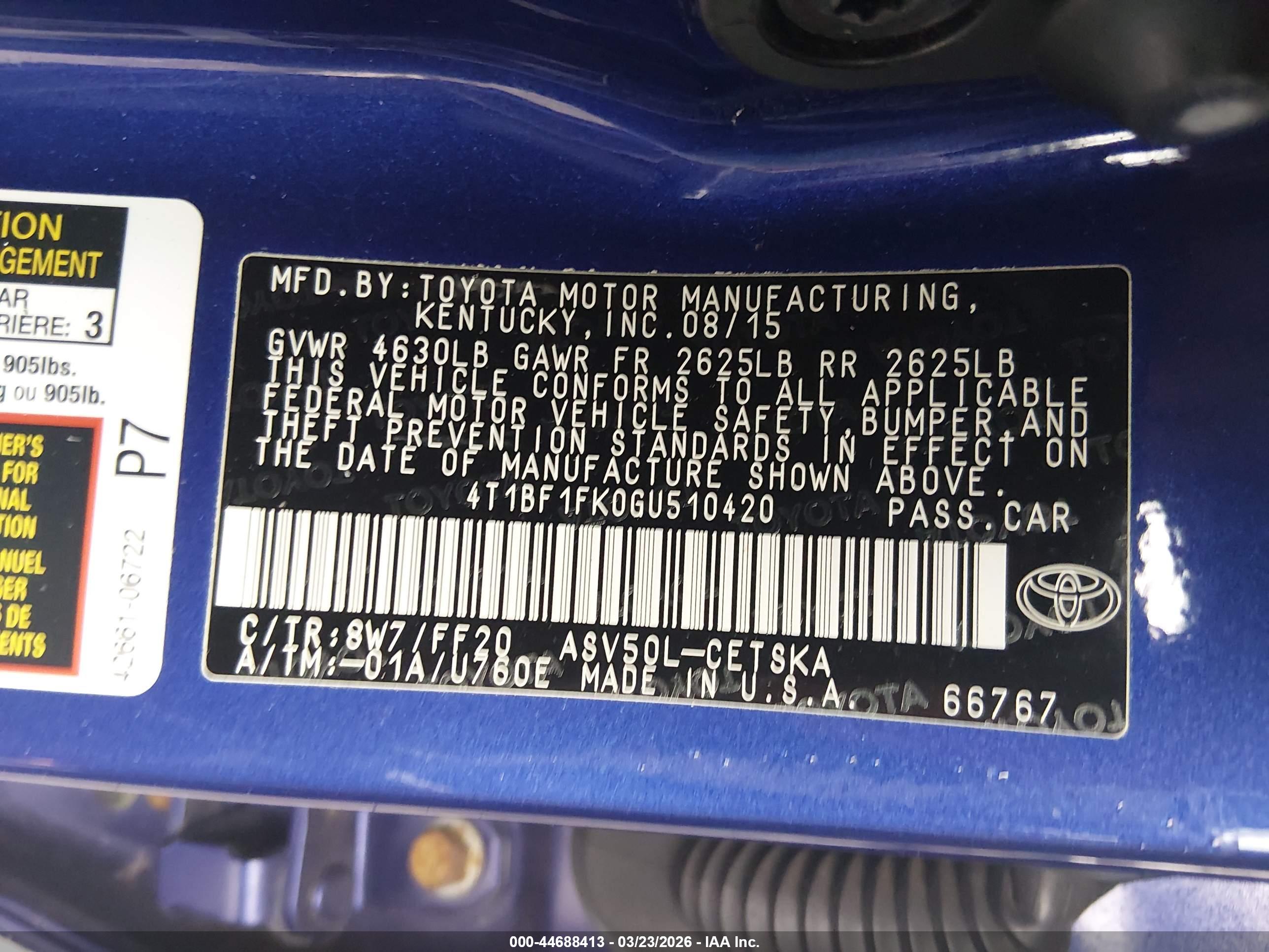 TOYOTA CAMRY image 9