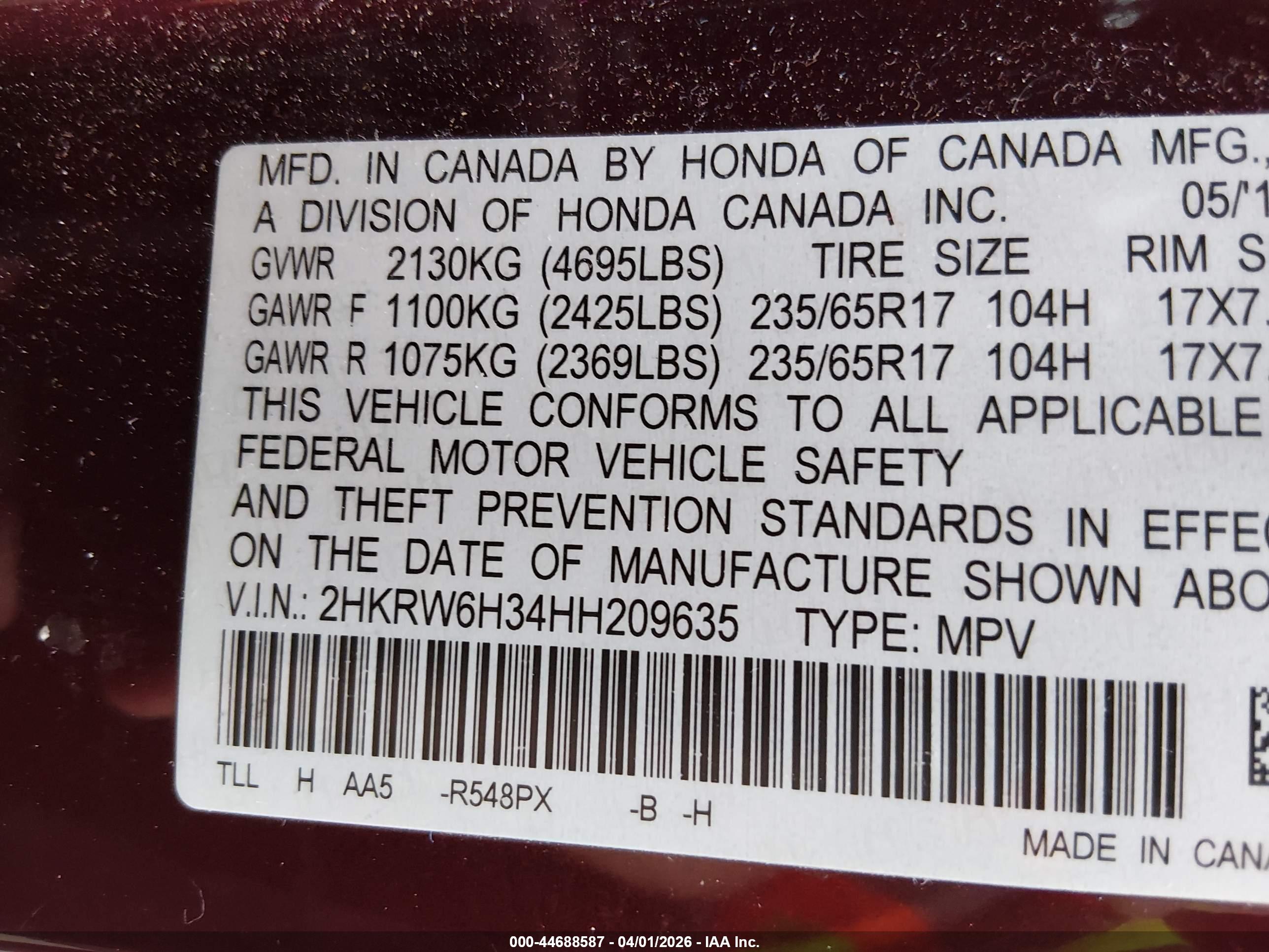 HONDA CR-V image 9