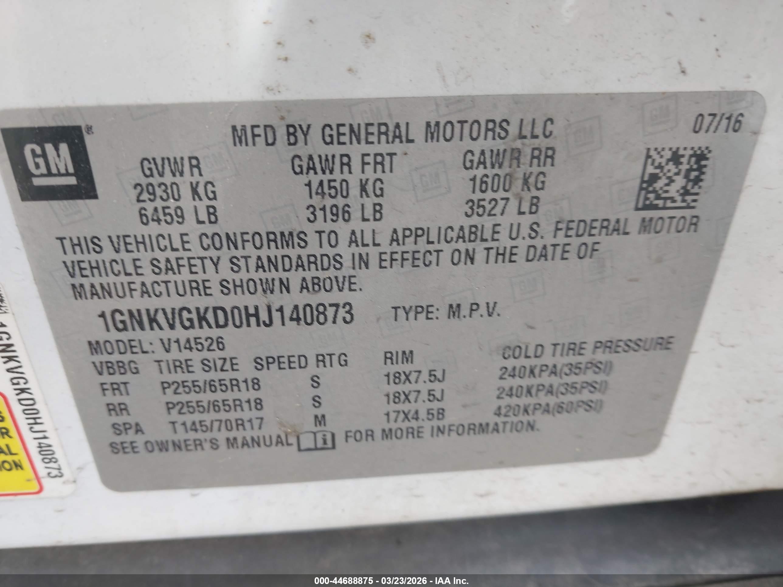 CHEVROLET TRAVERSE image 9
