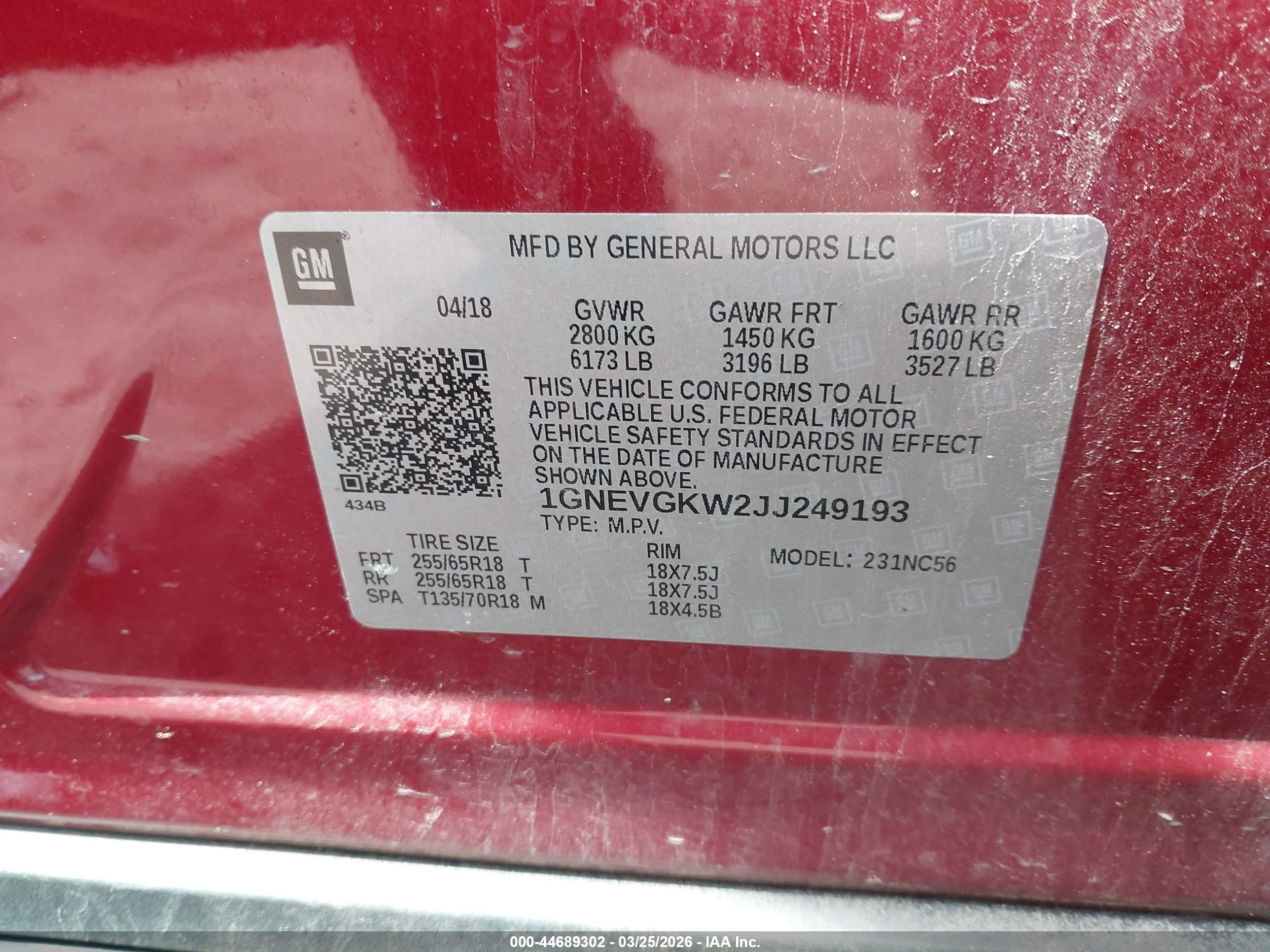 CHEVROLET TRAVERSE image 9