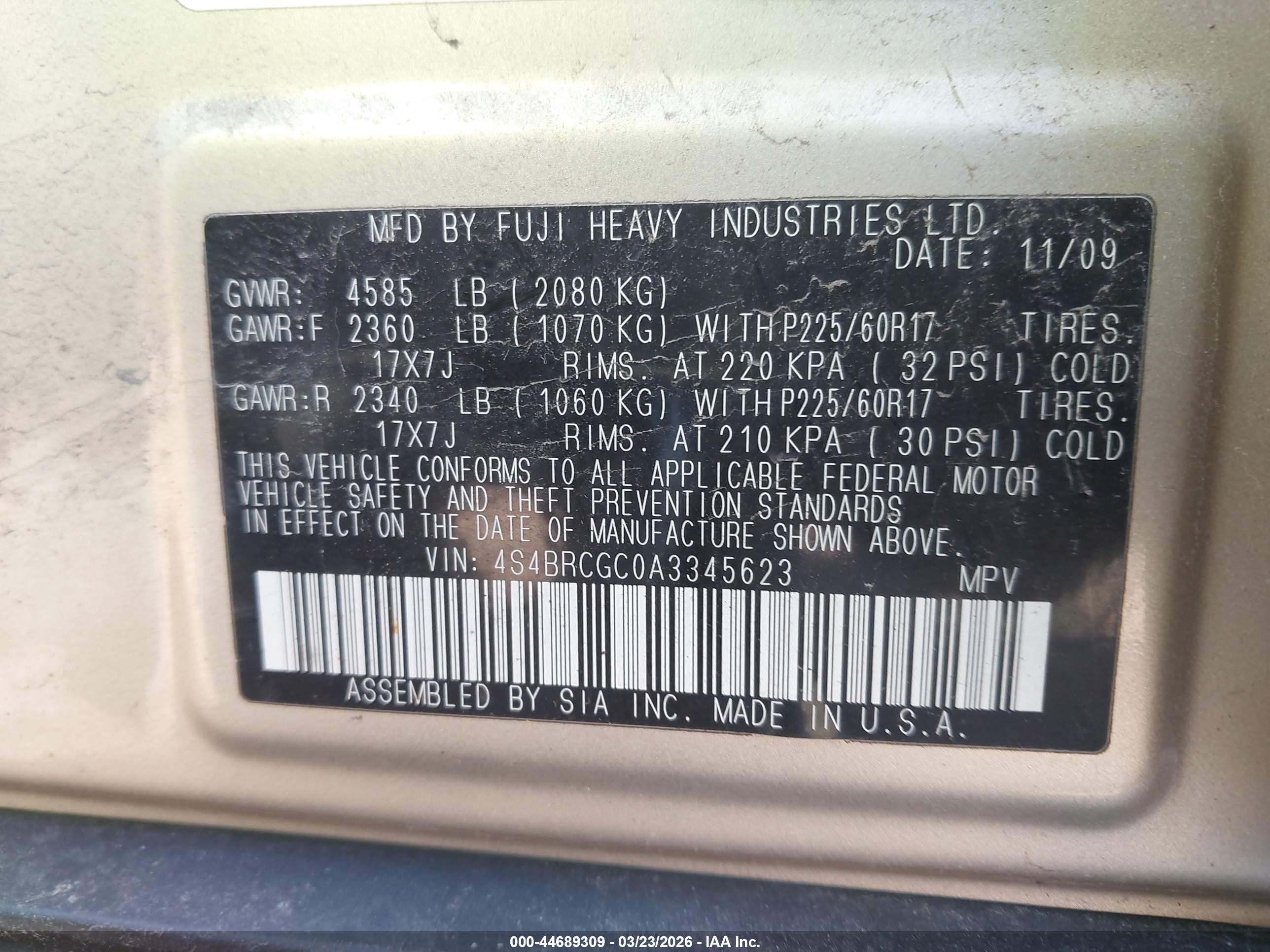 SUBARU OUTBACK image 9