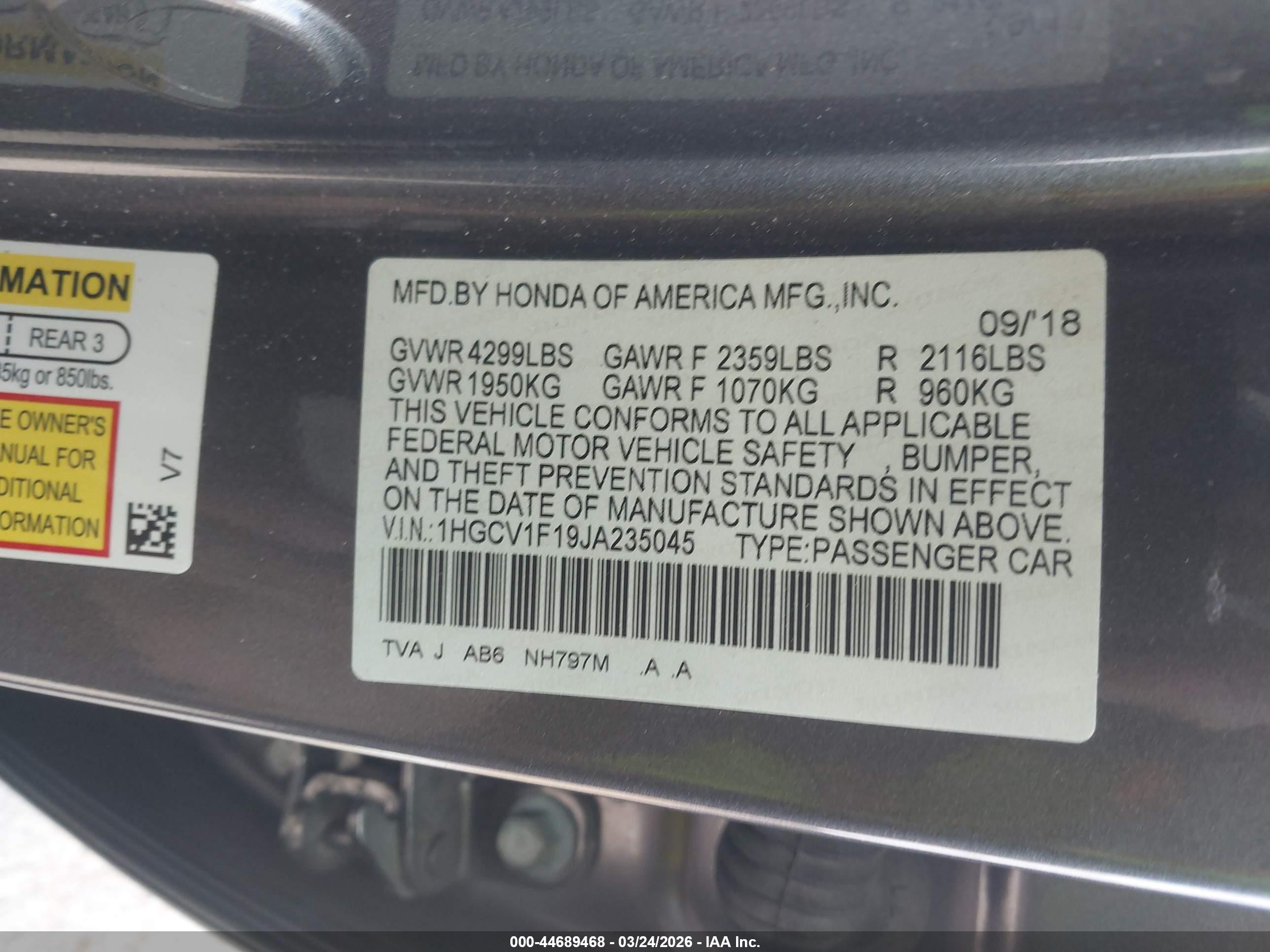HONDA ACCORD image 9