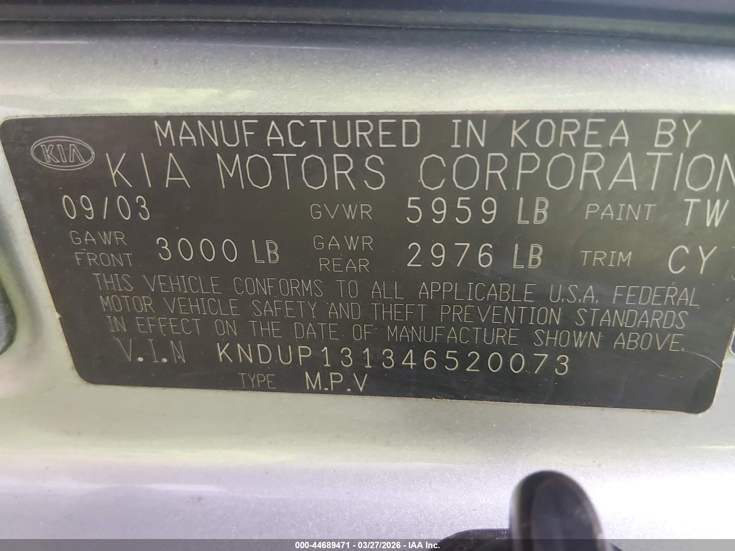 KIA SEDONA image 9