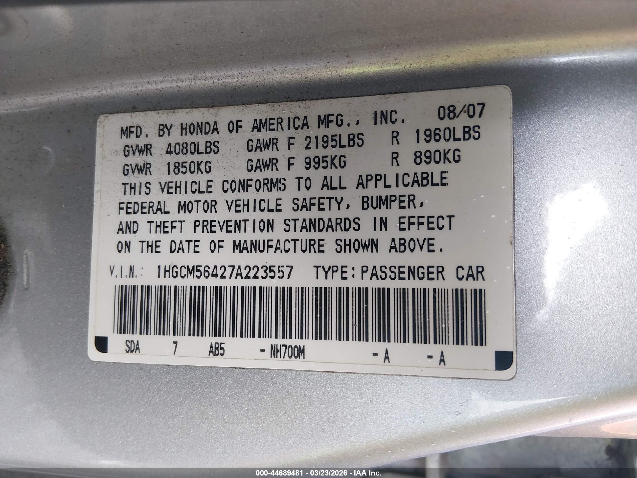 HONDA ACCORD image 9