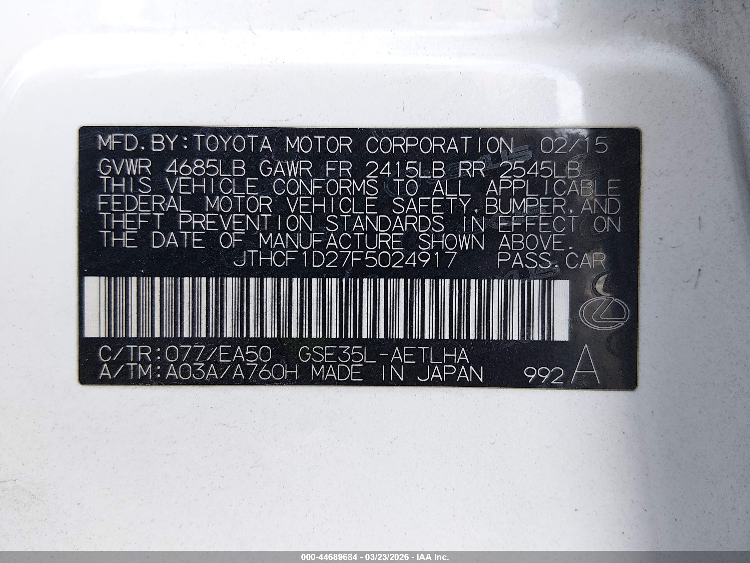 LEXUS IS image 9