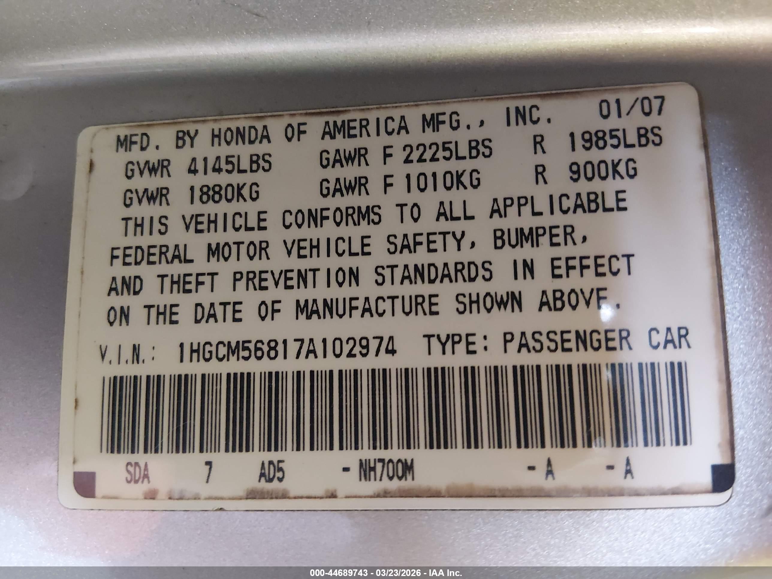 HONDA ACCORD image 9