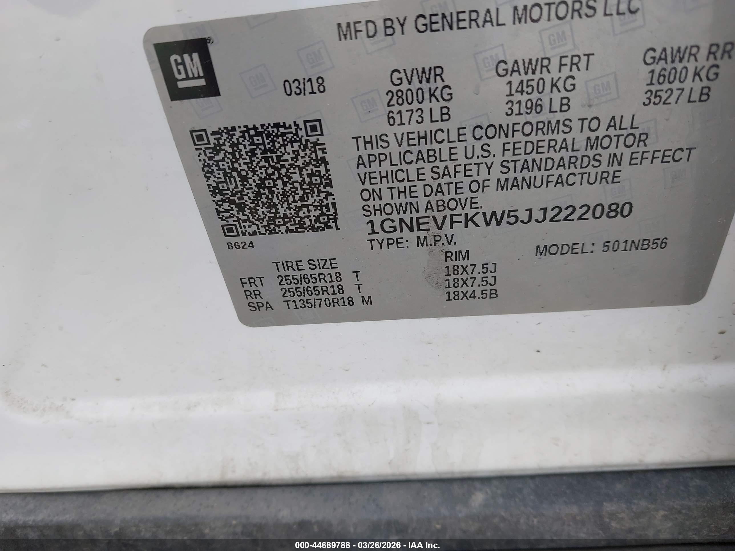 CHEVROLET TRAVERSE image 9