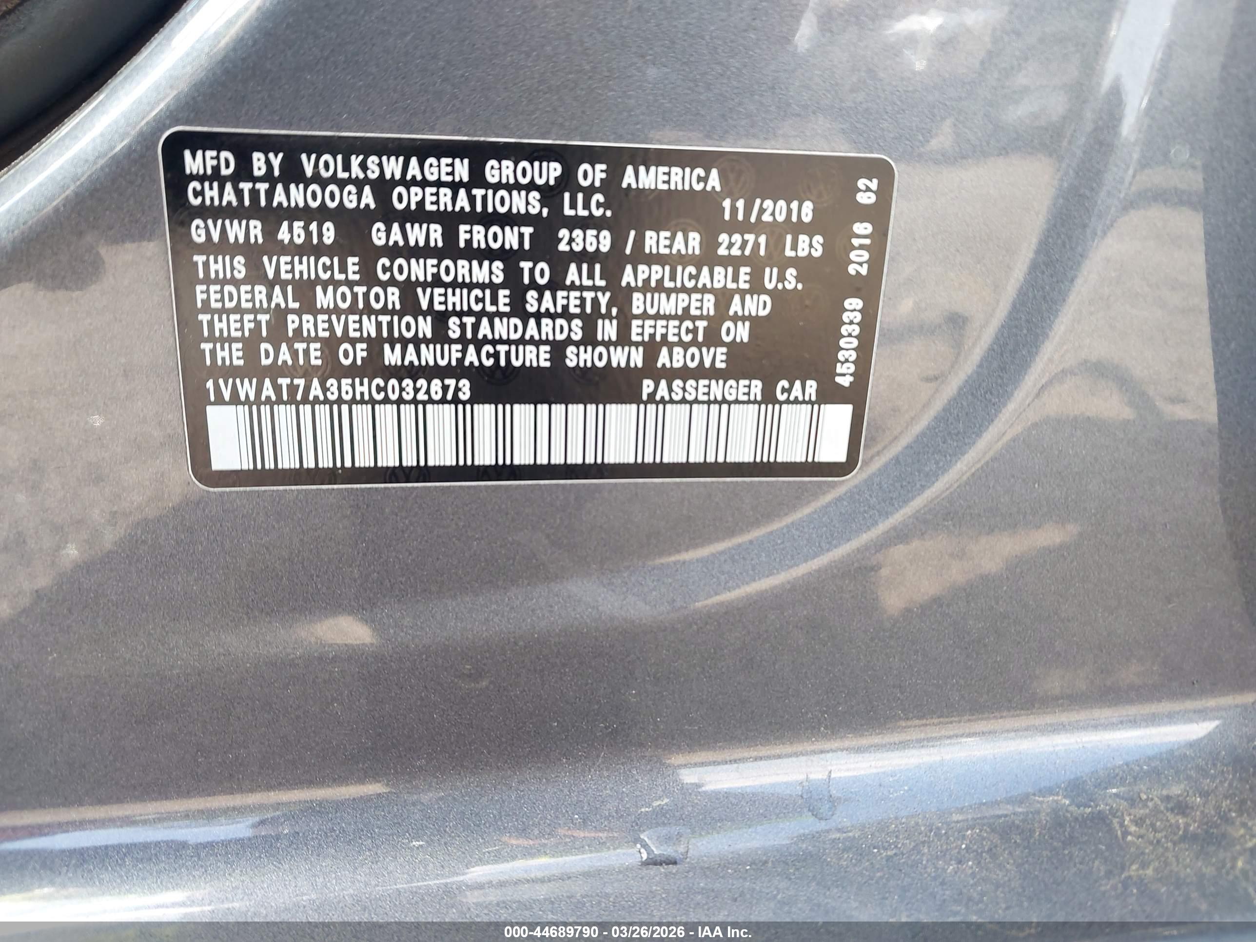 VOLKSWAGEN PASSAT image 9