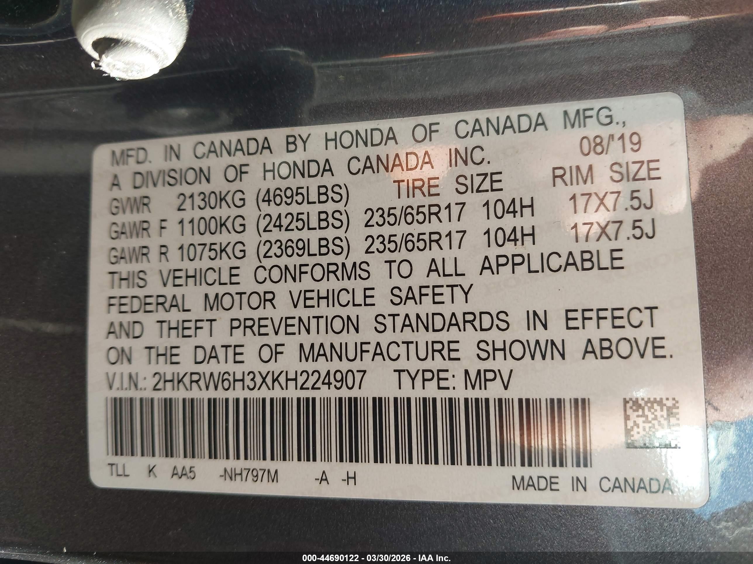 HONDA CR-V image 9
